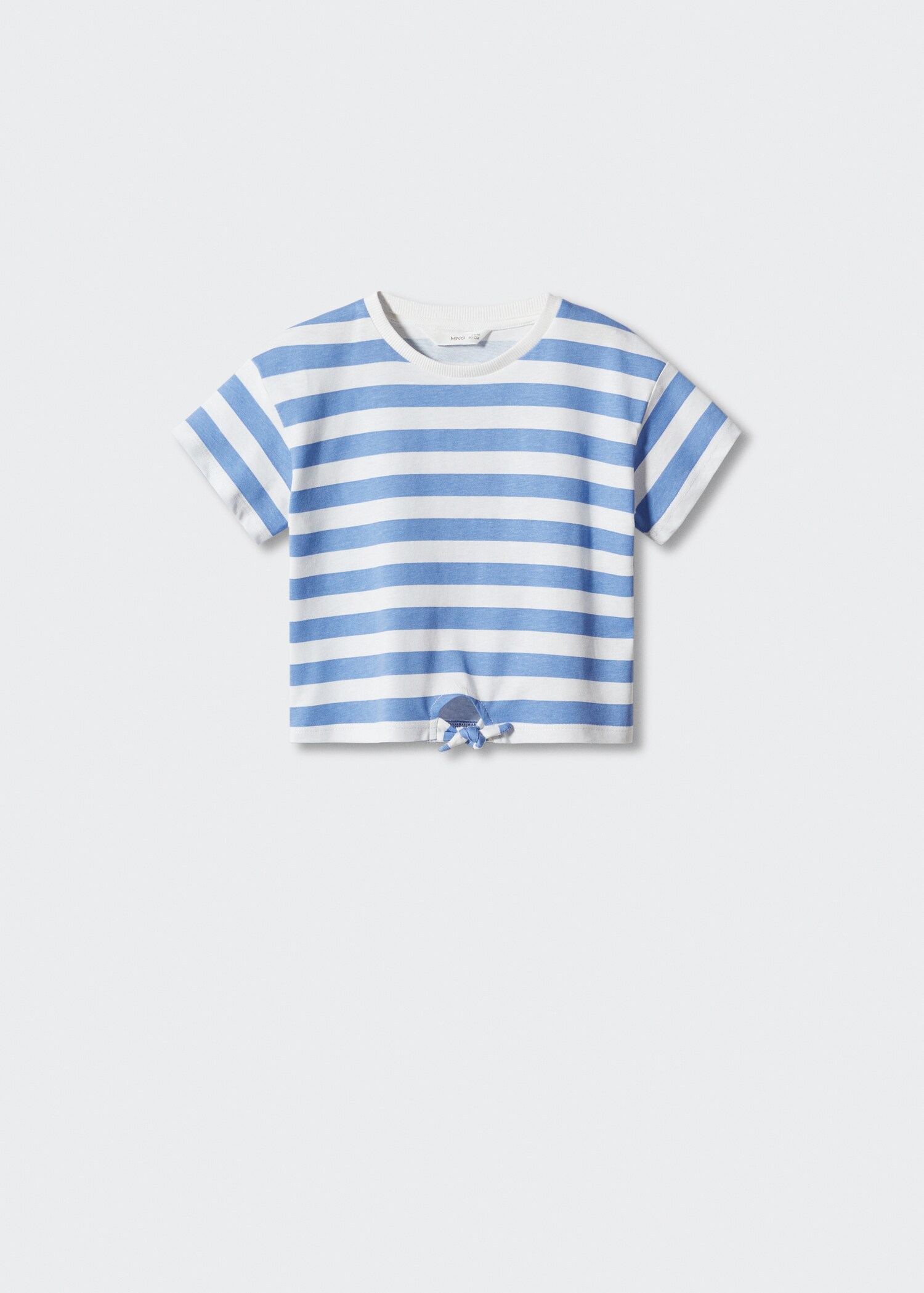 Gestreiftes T-Shirt mit Knotendetail - Artikel ohne Model