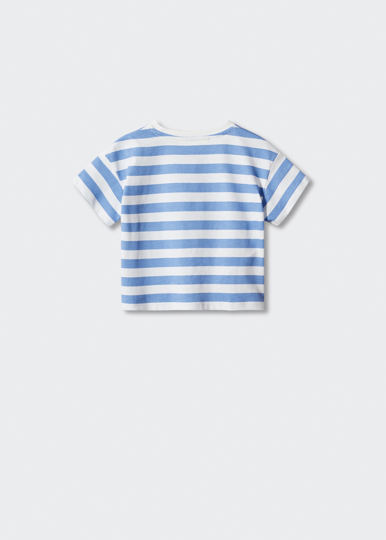 Gestreiftes T-Shirt mit Knotendetail - Rückseite des Artikels