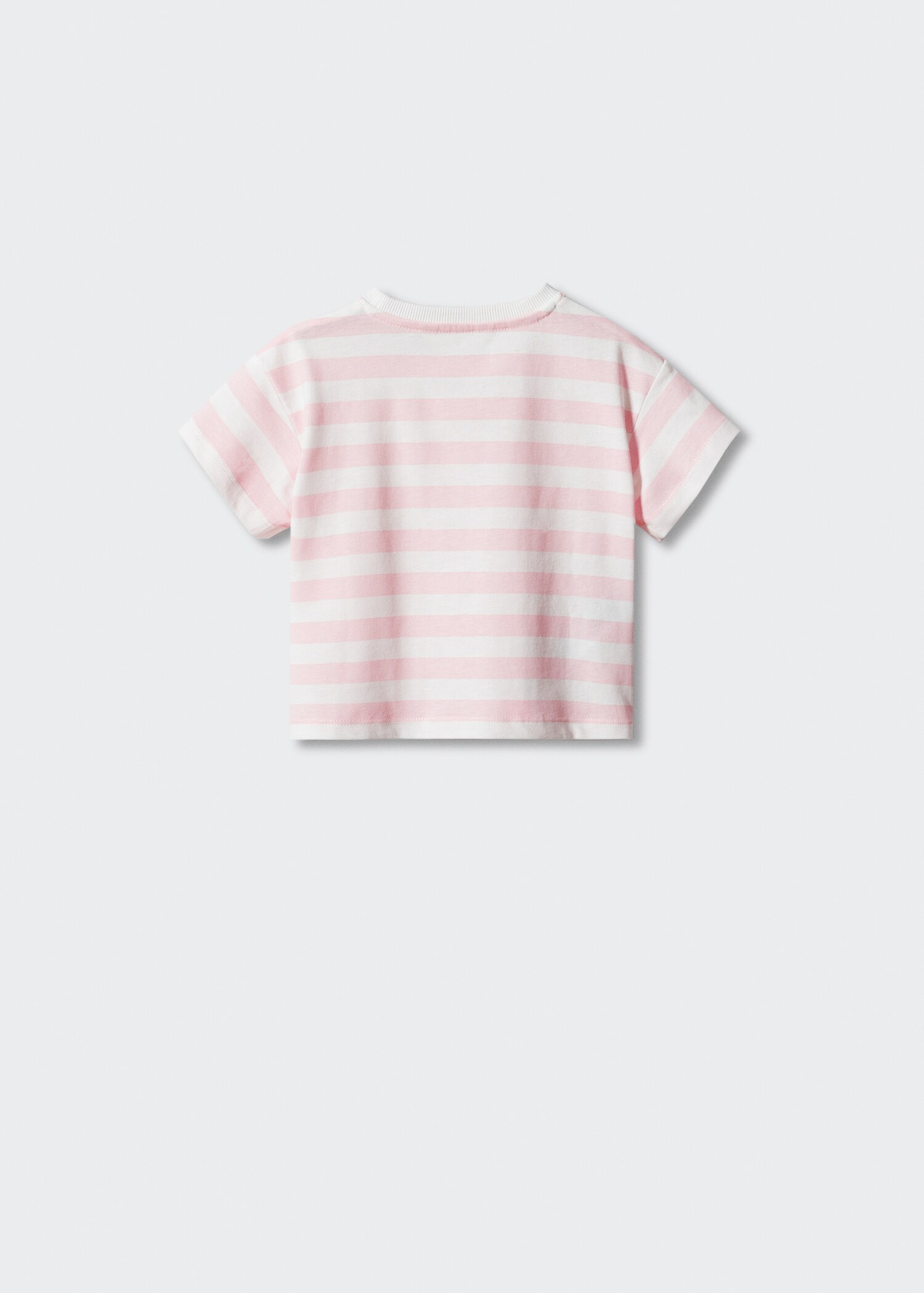 Gestreiftes T-Shirt mit Knotendetail - Rückseite des Artikels