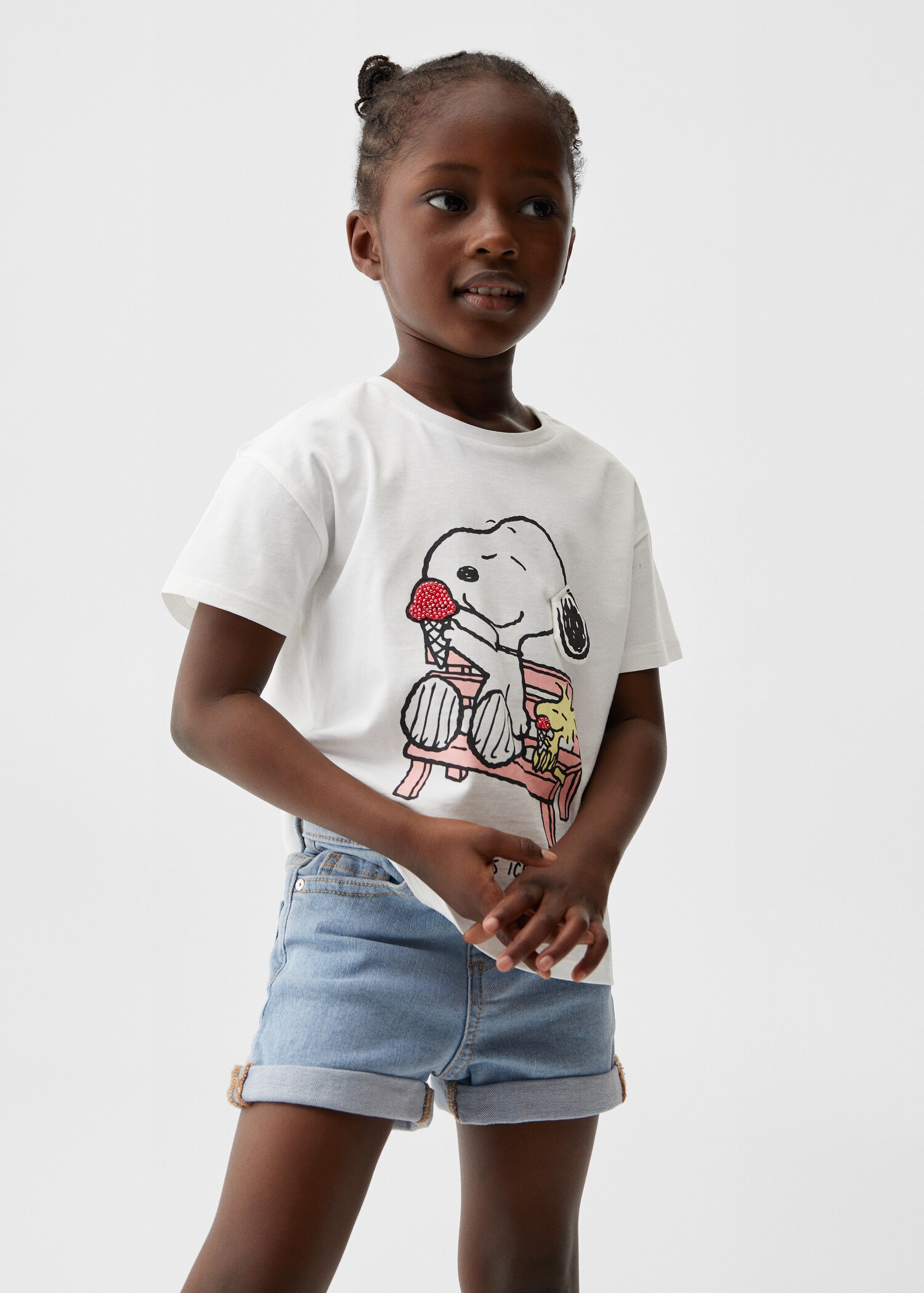 Gemustertes T-Shirt Snoopy - Mittlere Ansicht