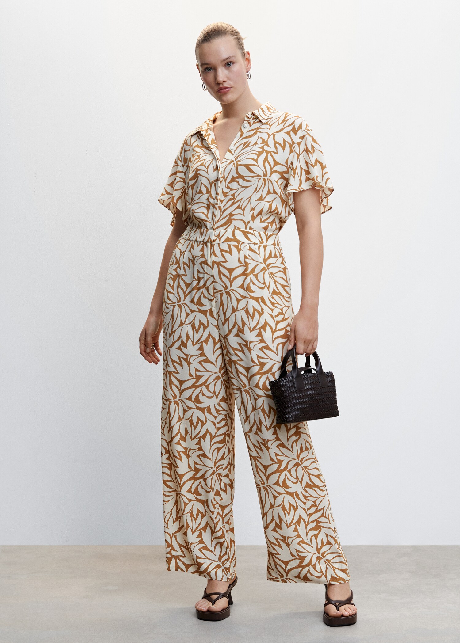 Gemusterter Hemdblusen-Jumpsuit - Detail des Artikels 3