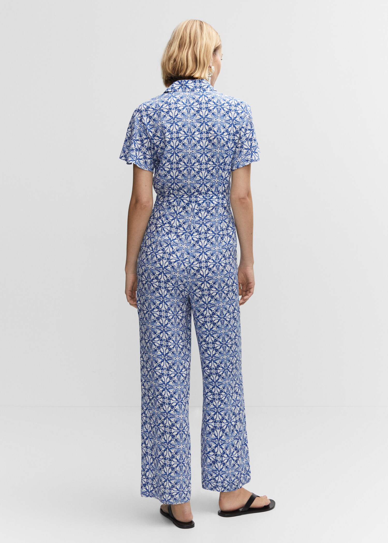 Printed shirt jumpsuit - Reverse of the article