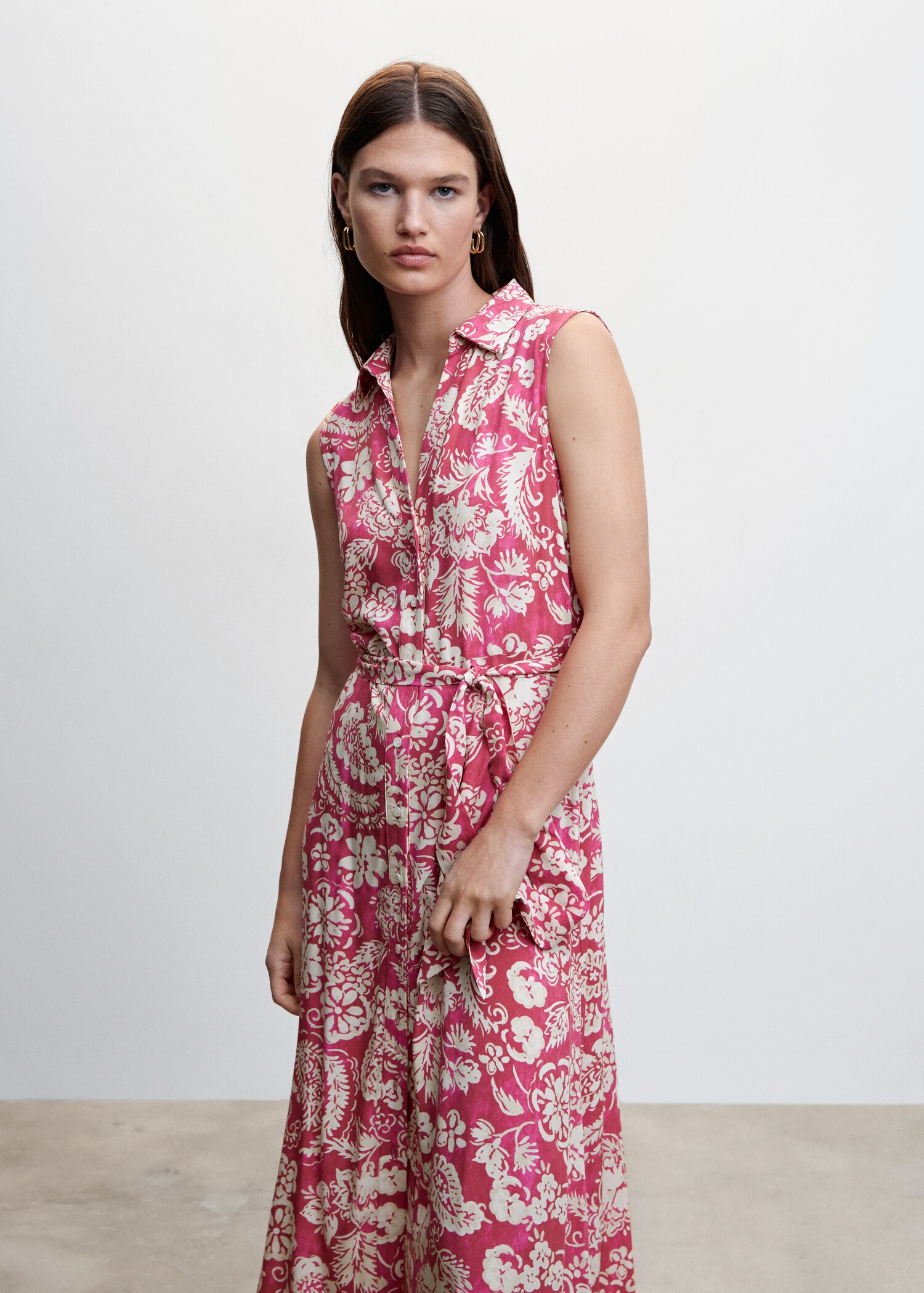 Floral shirt dress - Medium plane