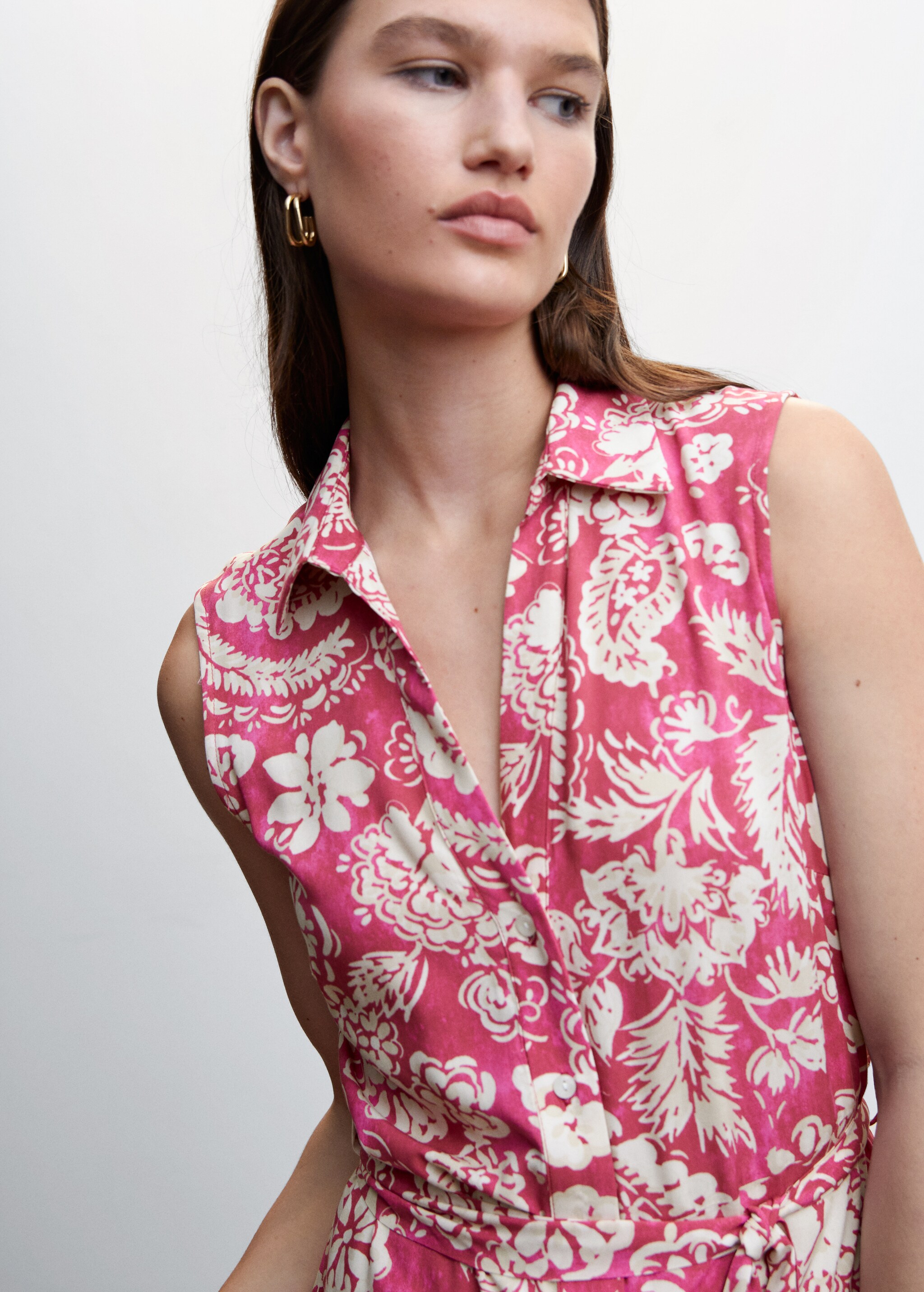 Floral shirt dress - Details of the article 1