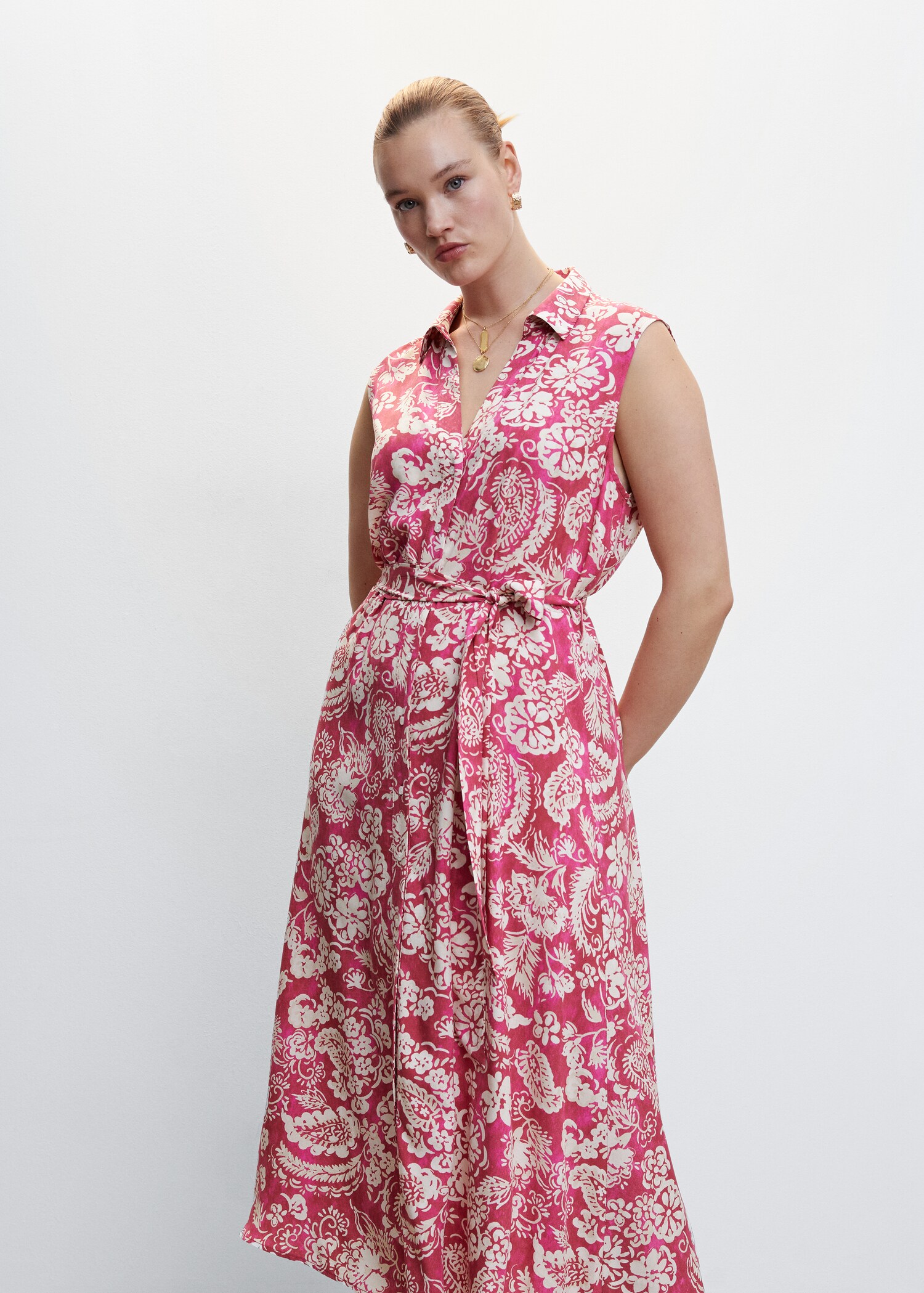 Floral shirt dress - Details of the article 5