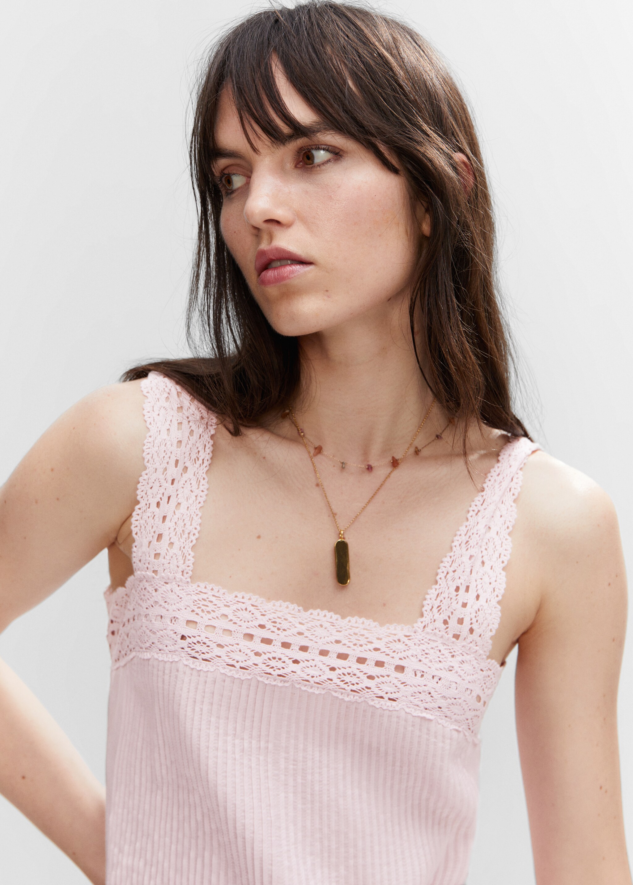 Embroidered detail dress - Details of the article 1