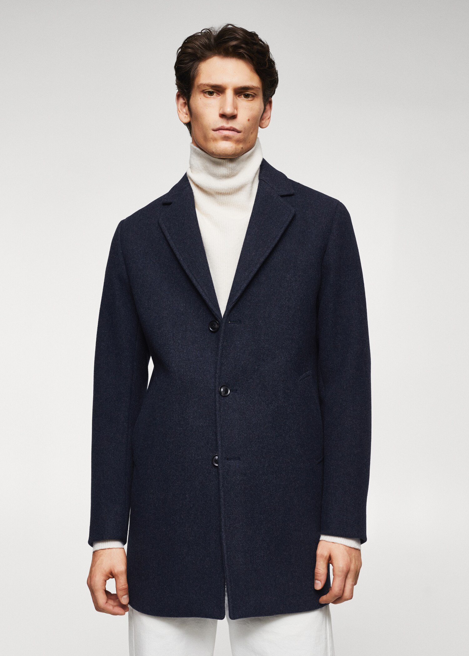 Recycled woollen coat - Medium plane
