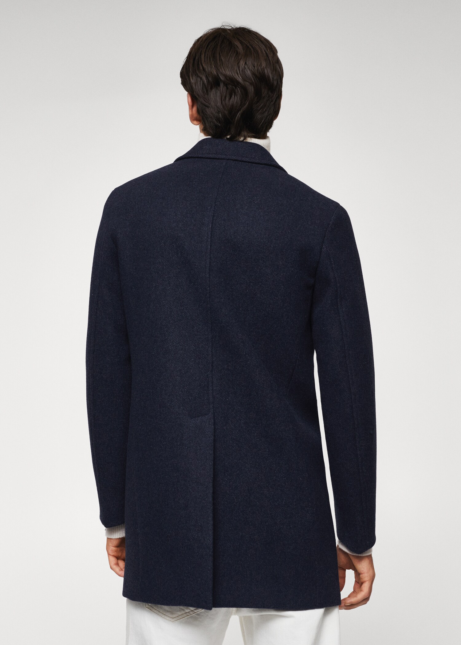 Recycled woollen coat - Reverse of the article