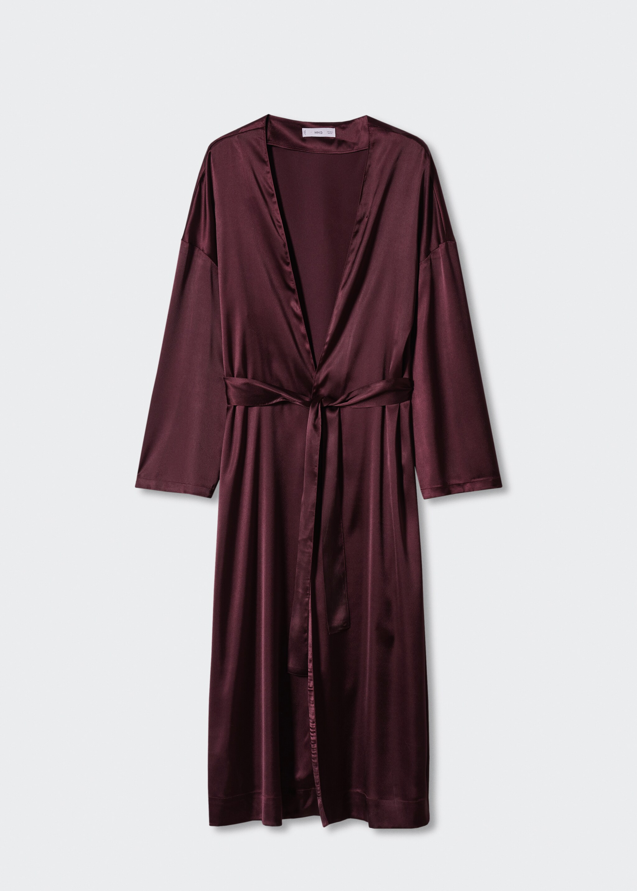 Satin-finish robe with belt - Article without model