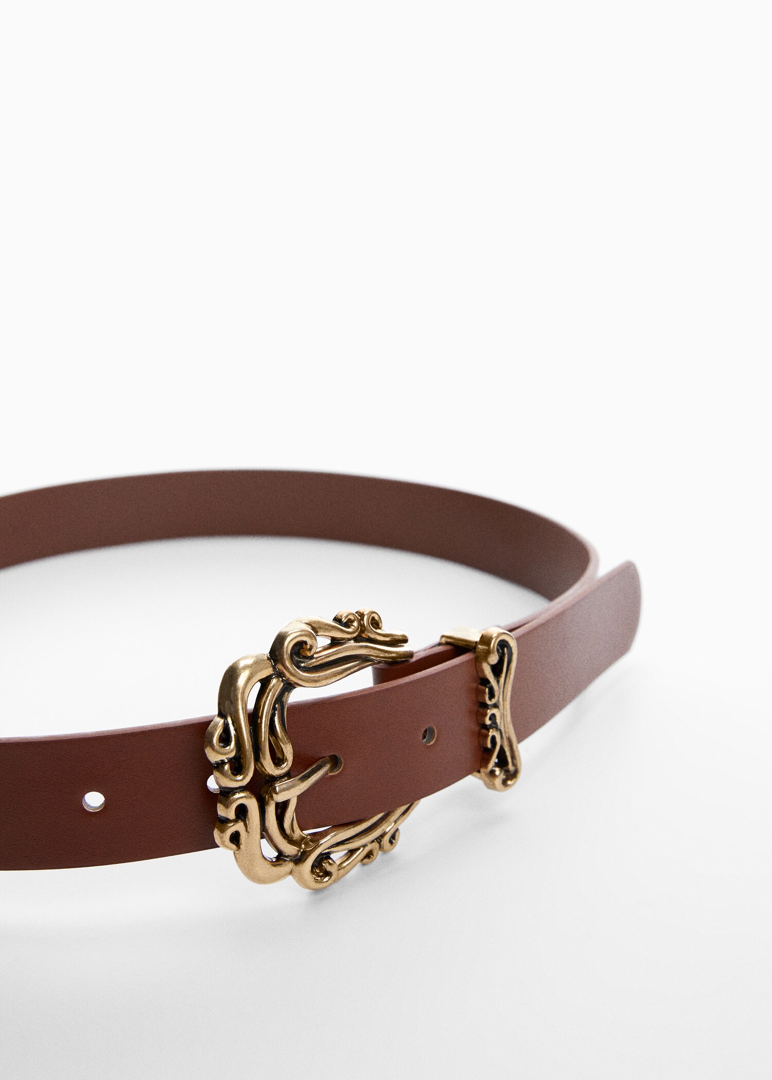 Embossed buckle belt - Medium plane