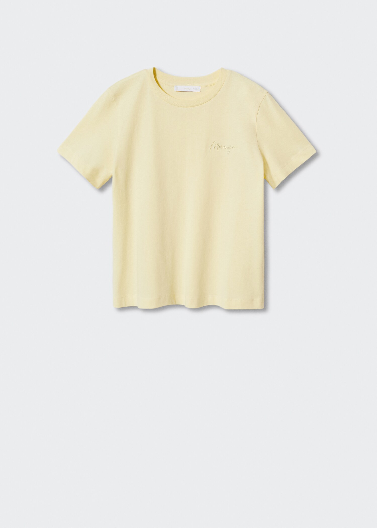 T-shirt de algodão com gola redonda - Artigo sem modelo