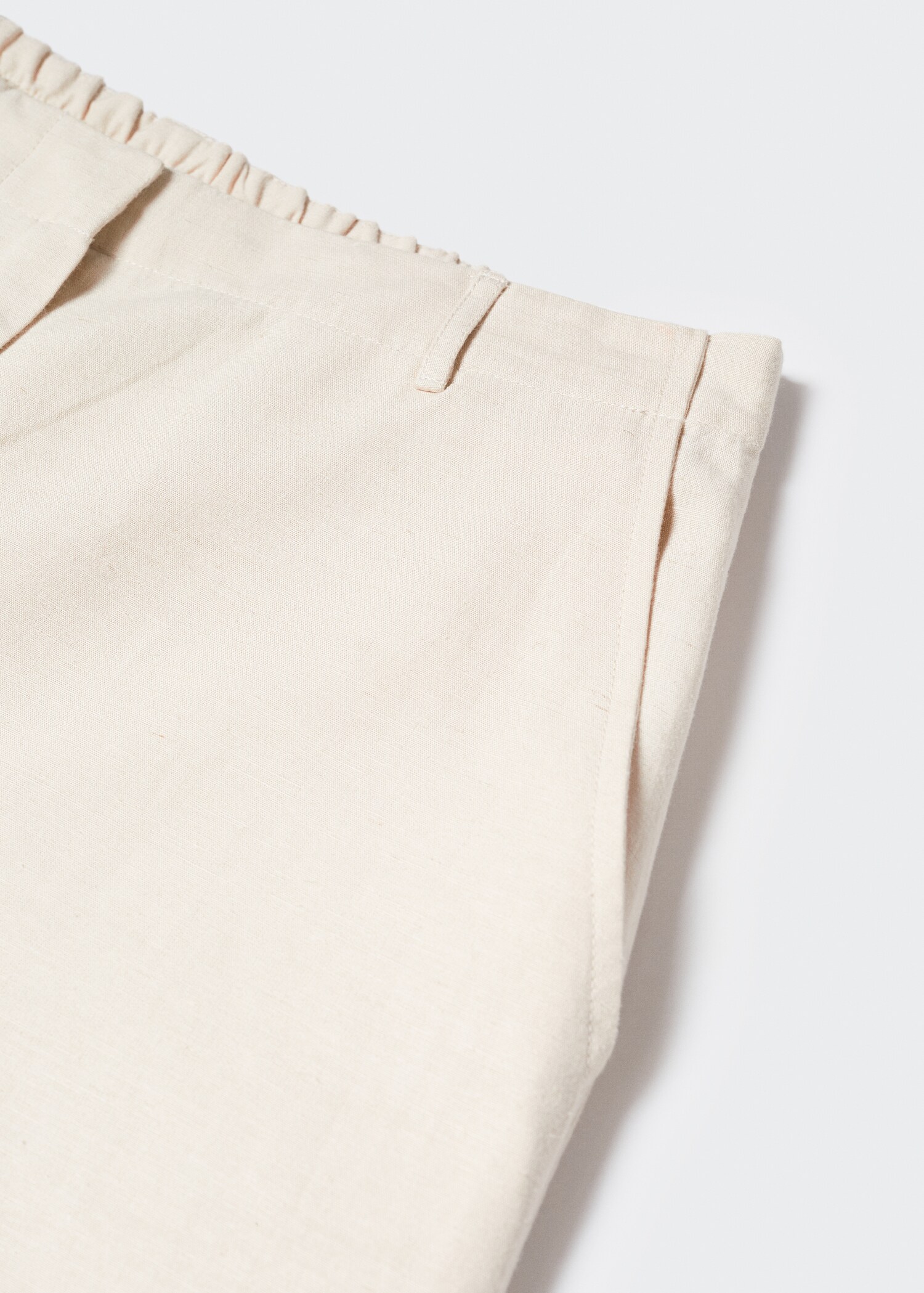 Straight linen-blend trousers - Details of the article 8