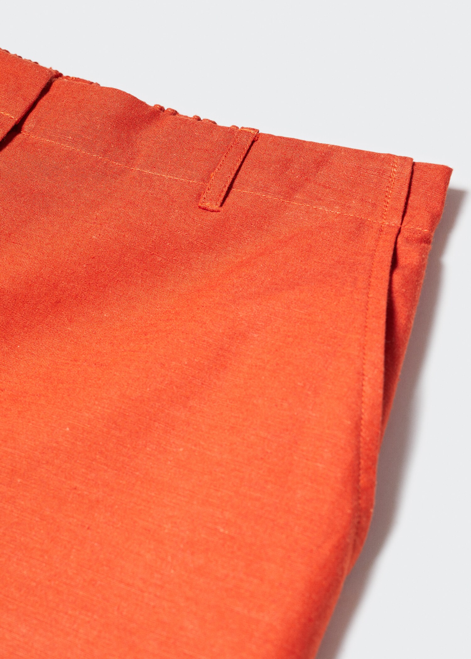 Straight linen-blend trousers - Details of the article 8