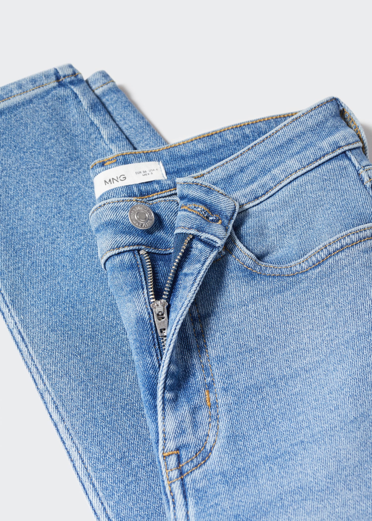Miss RJ Jeans Da Donna A Vita Alta, Skinny, Jeans Cargo, Con Tasche Laterali, Azzurro, 42 - Foto 7