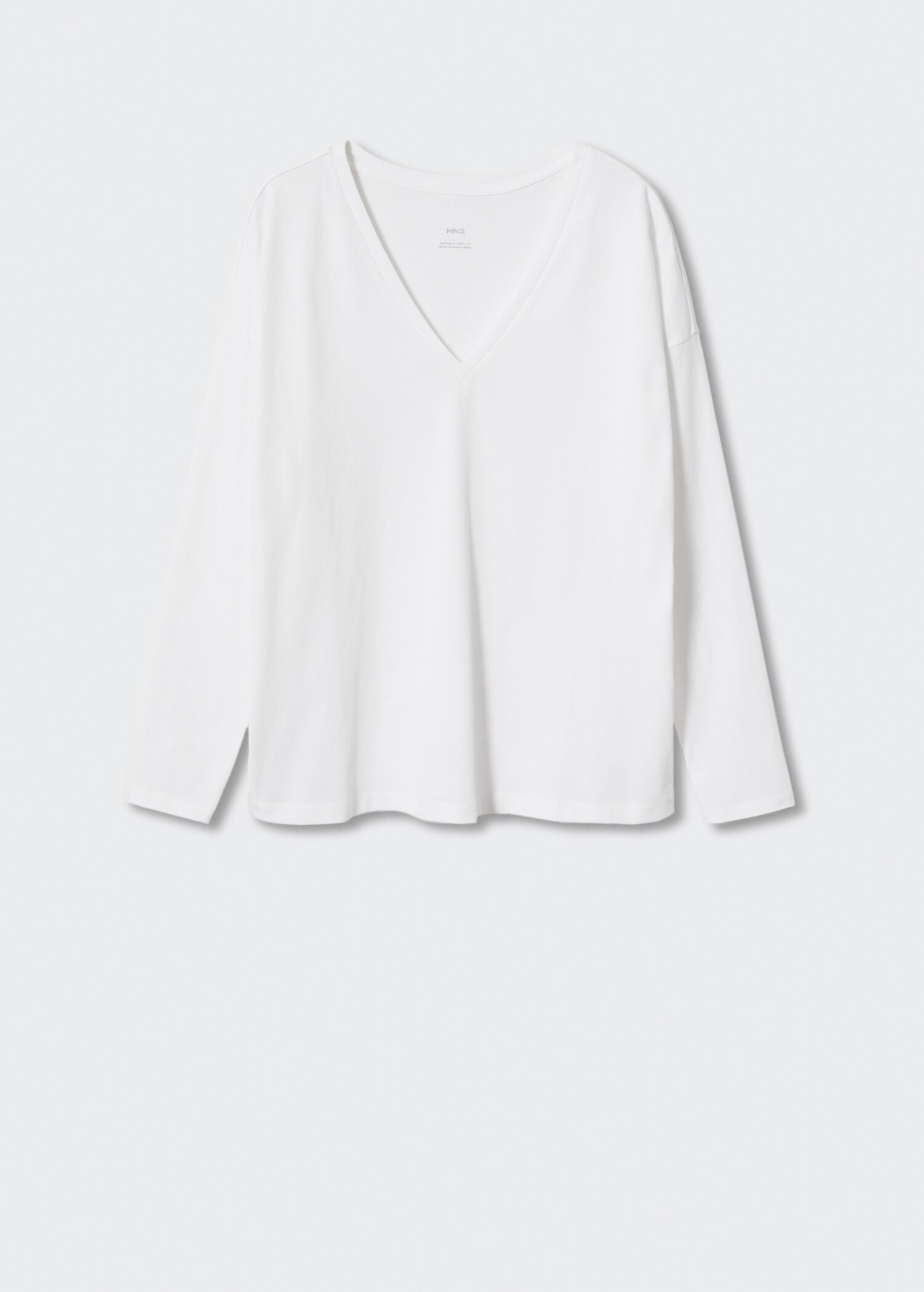 T-shirt coton col en V - Article sans modèle