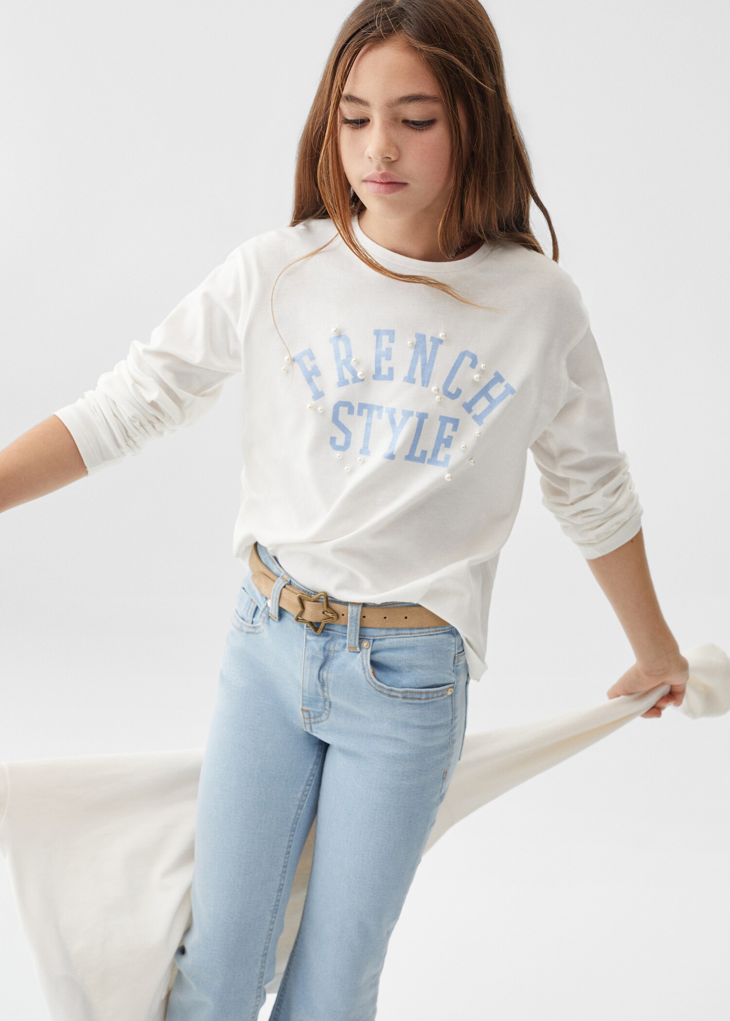 Printed cotton-blend T-shirt - Medium plane