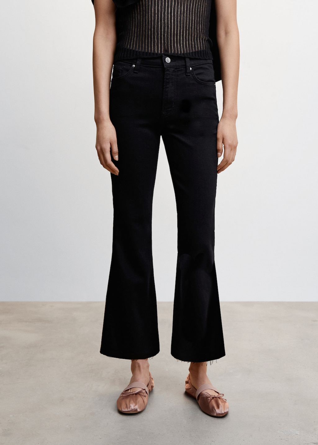 Crop flared jeans