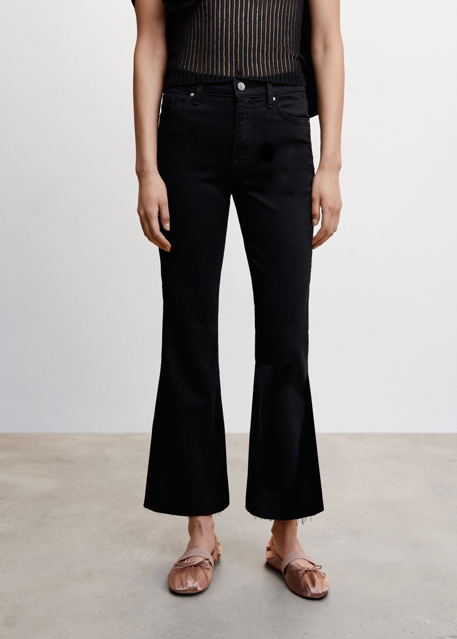 Crop flared jeans - Medium plane