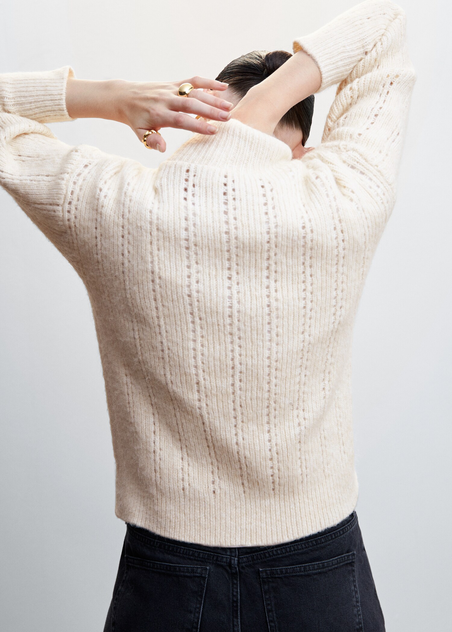 Jersey cuello alto cremallera - Reverso del artículo
