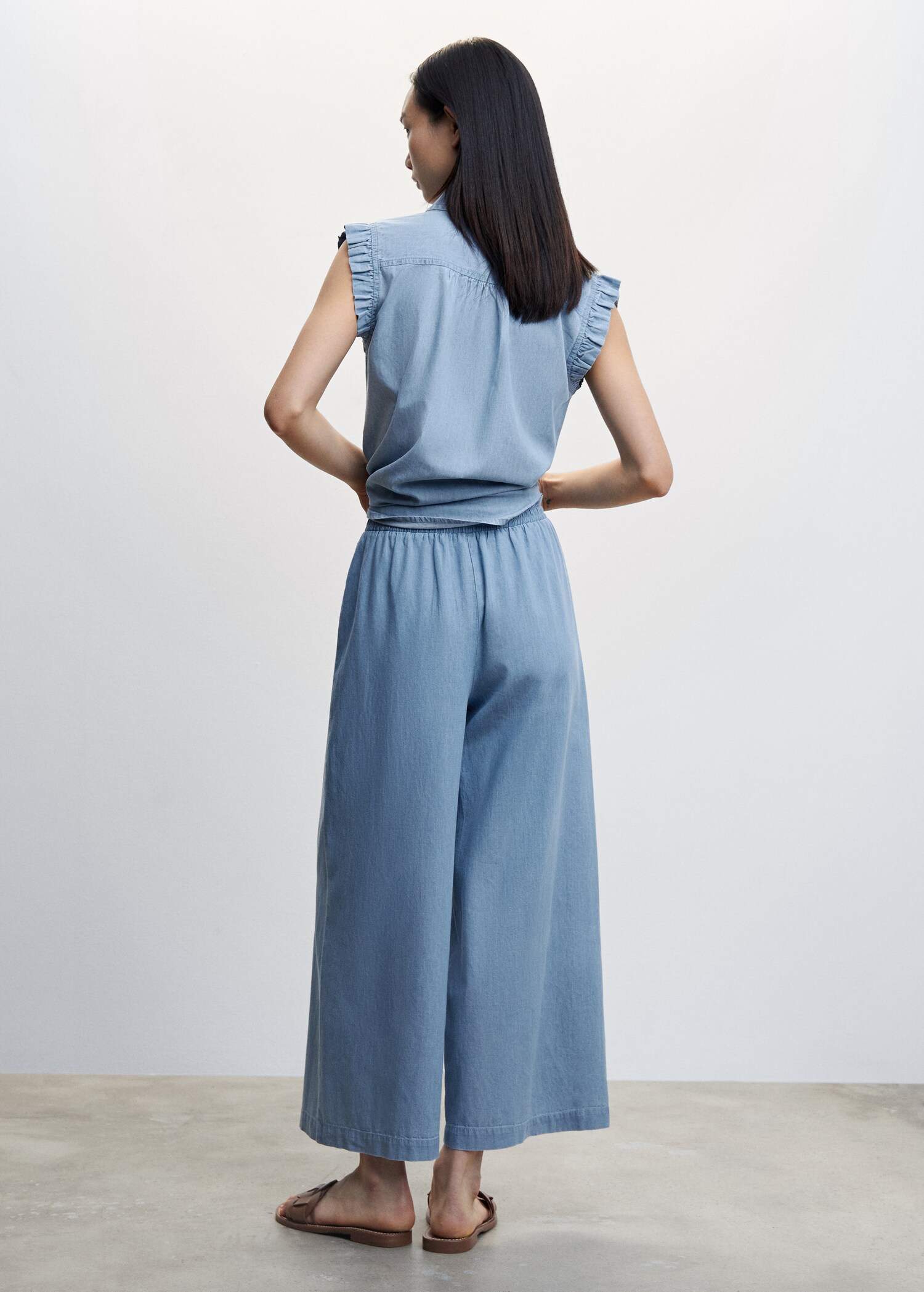 Culotte-Hose aus Baumwolle mit Tencel - Rückseite des Artikels