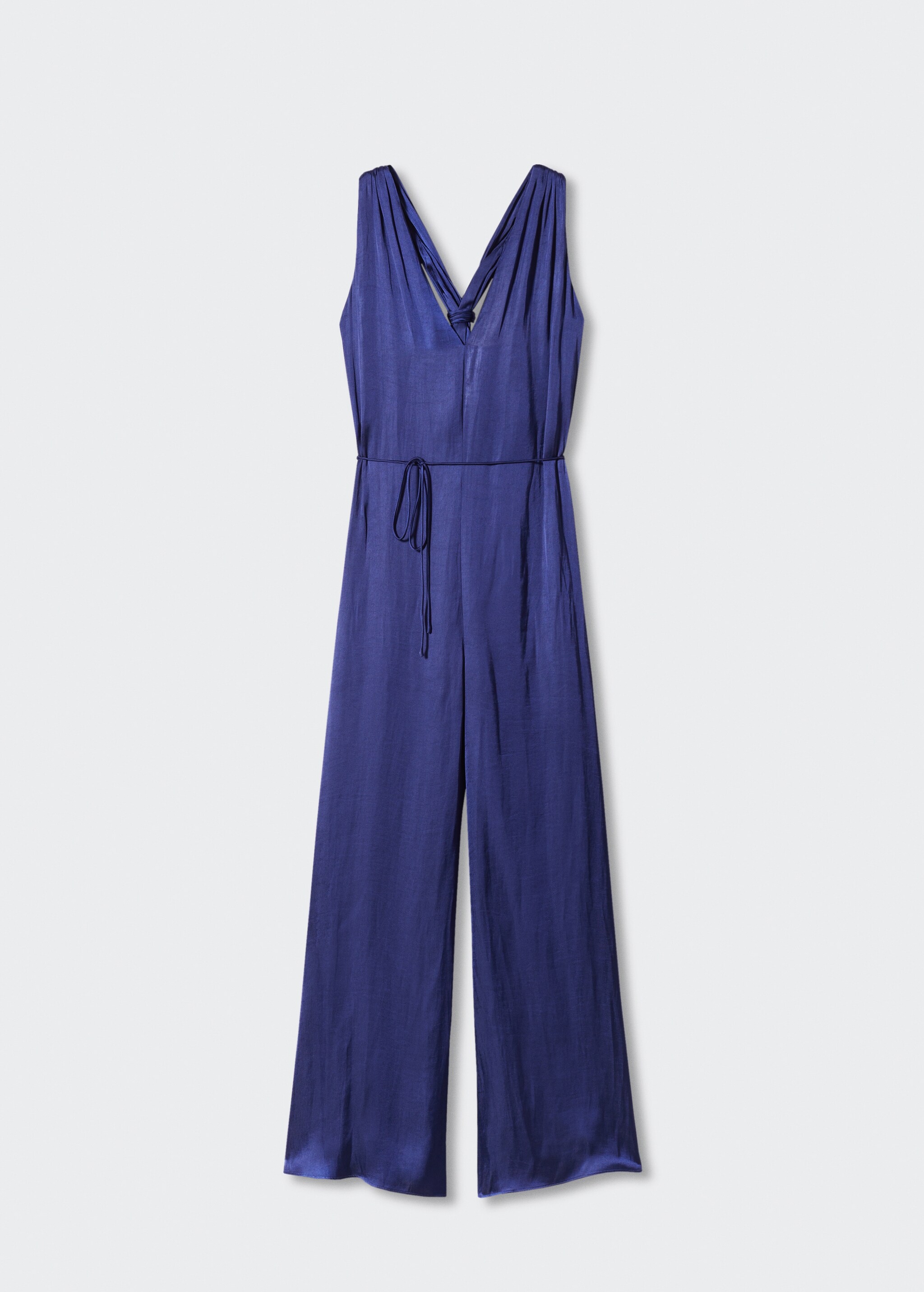 Satin cross-back jumpsuit  - Article without model