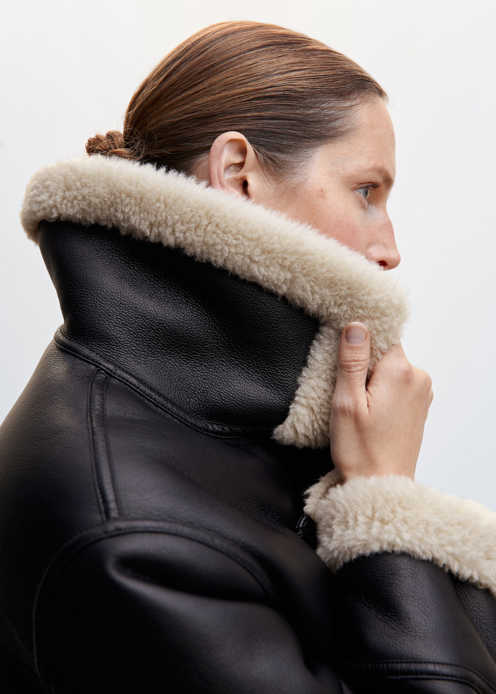 Faux shearling-lined jacket - Details of the article 1