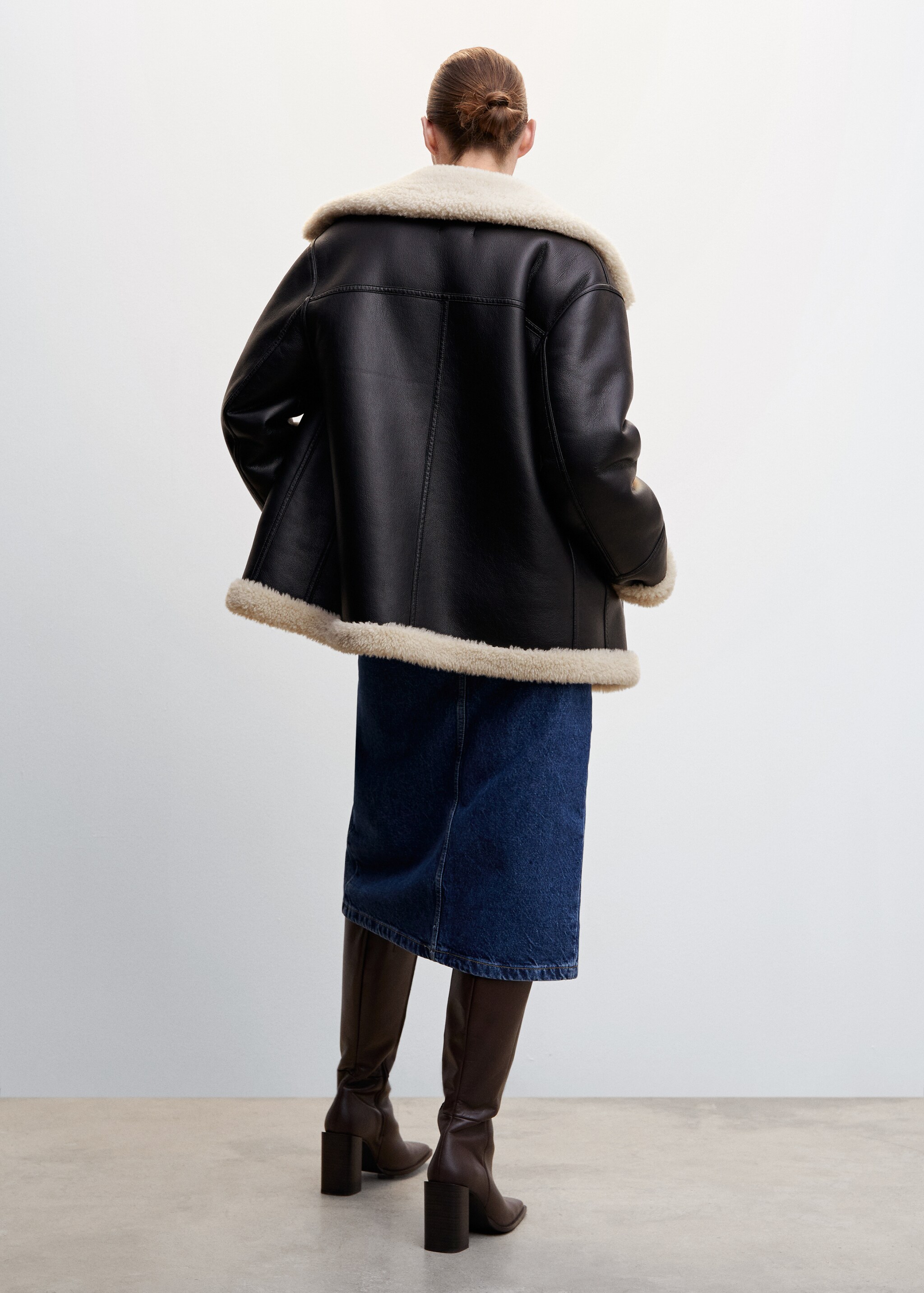 Faux shearling-lined jacket - Reverse of the article