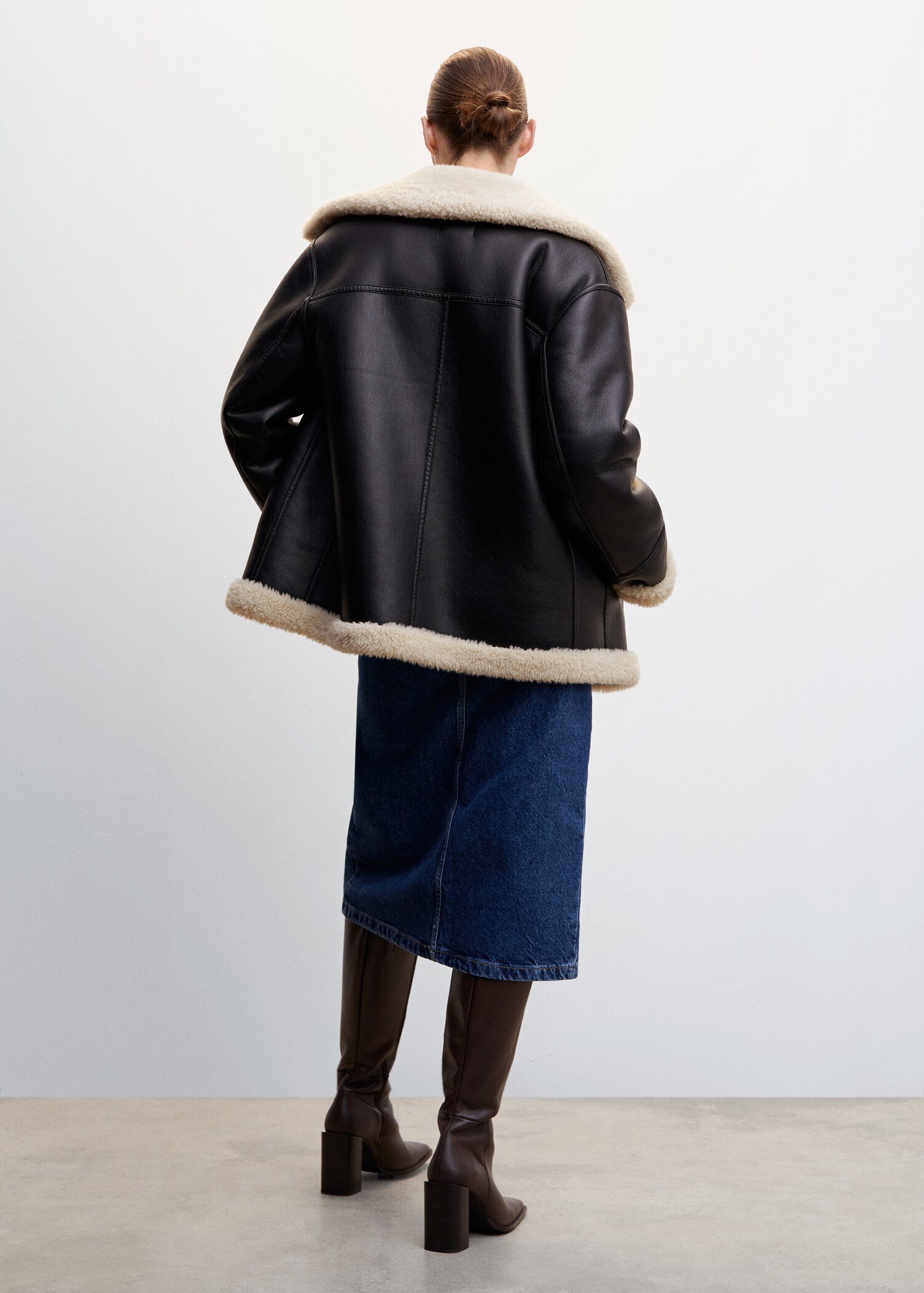 Faux shearling-lined jacket - Reverse of the article