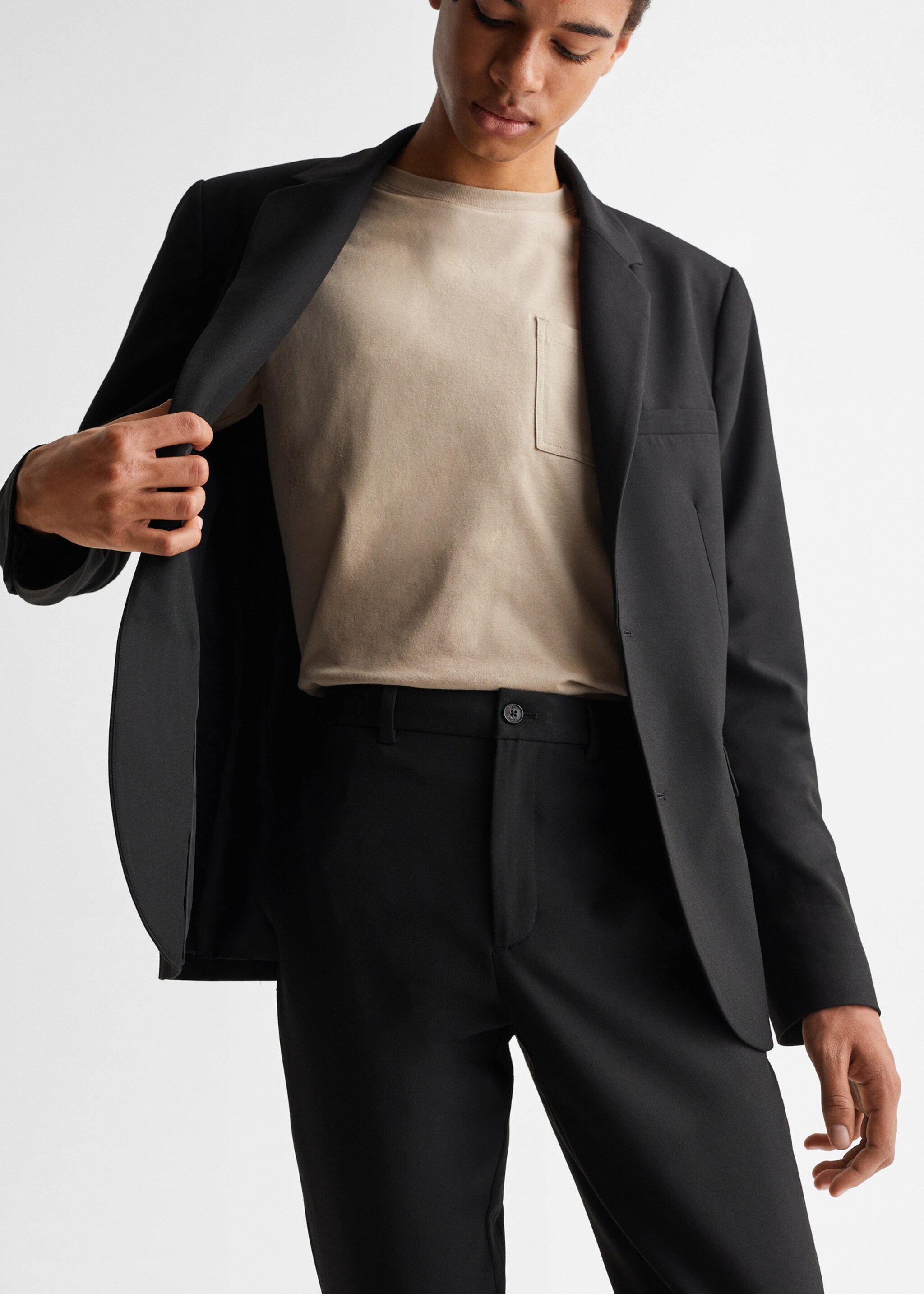  Suit trousers - Medium plane, Black. Ref: 47010454-00.