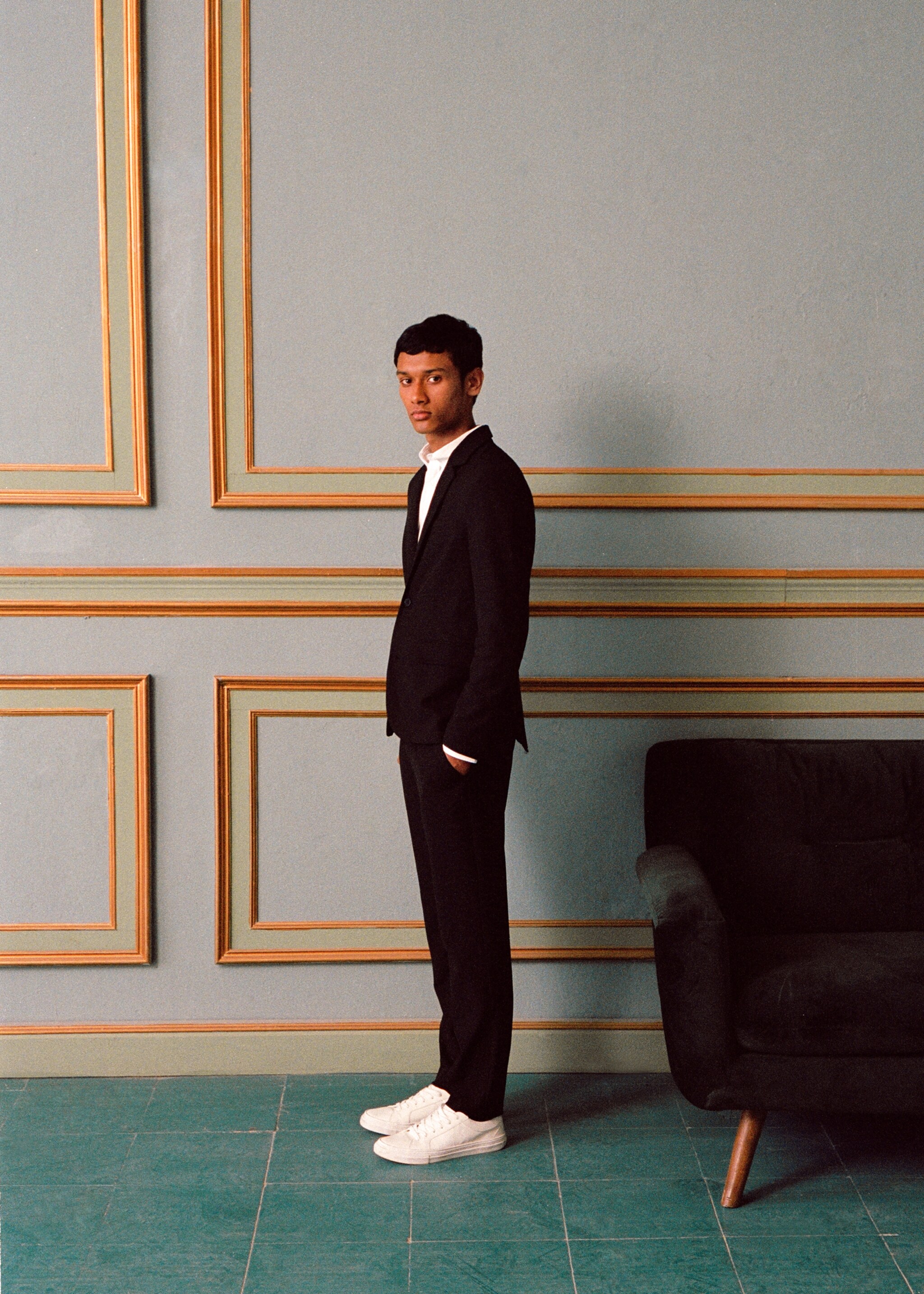  Suit trousers - Details of the article 7, Black. Ref: 47010454-00.