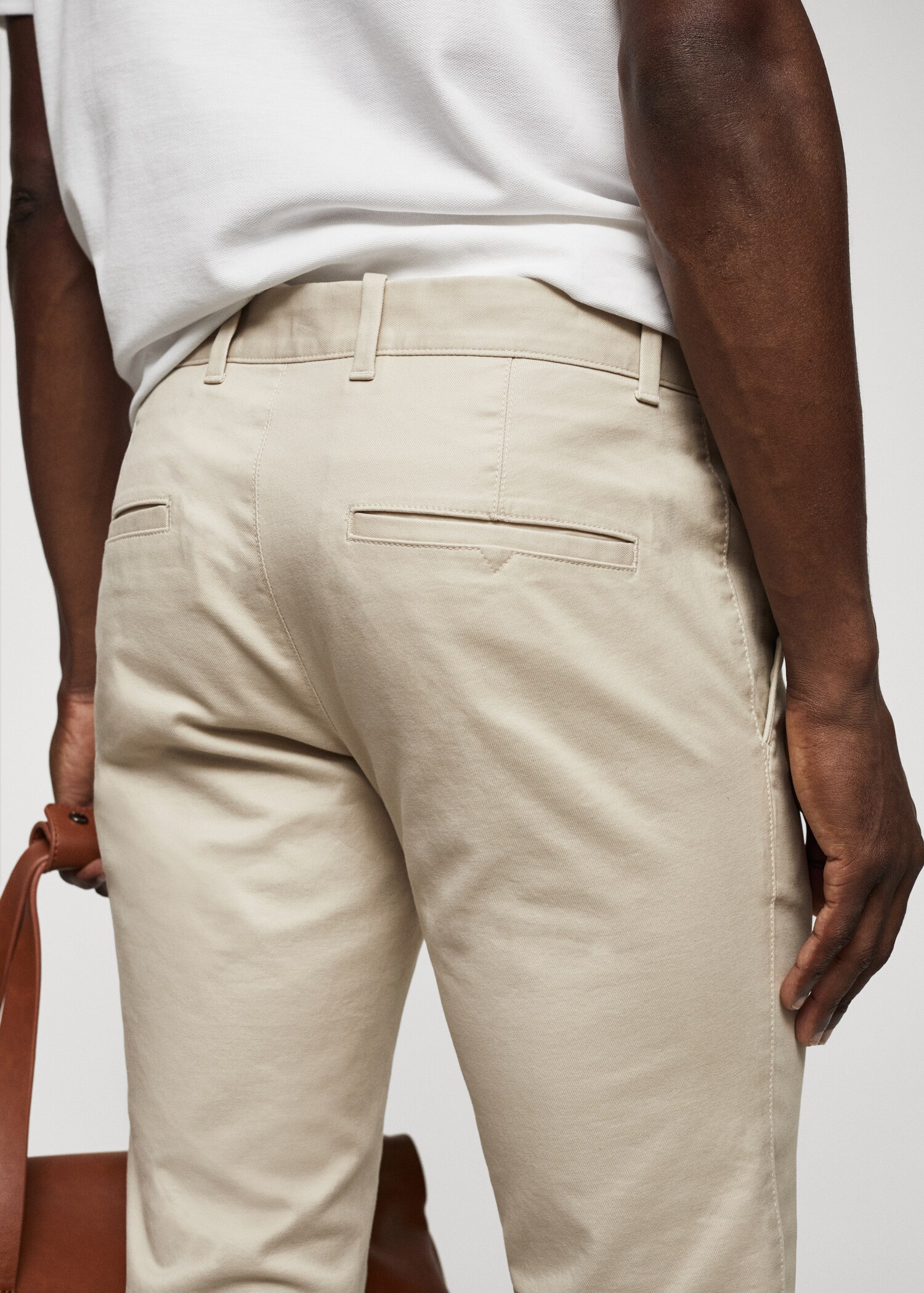 Keprové kalhoty chino slim fit - Detail zboží 4