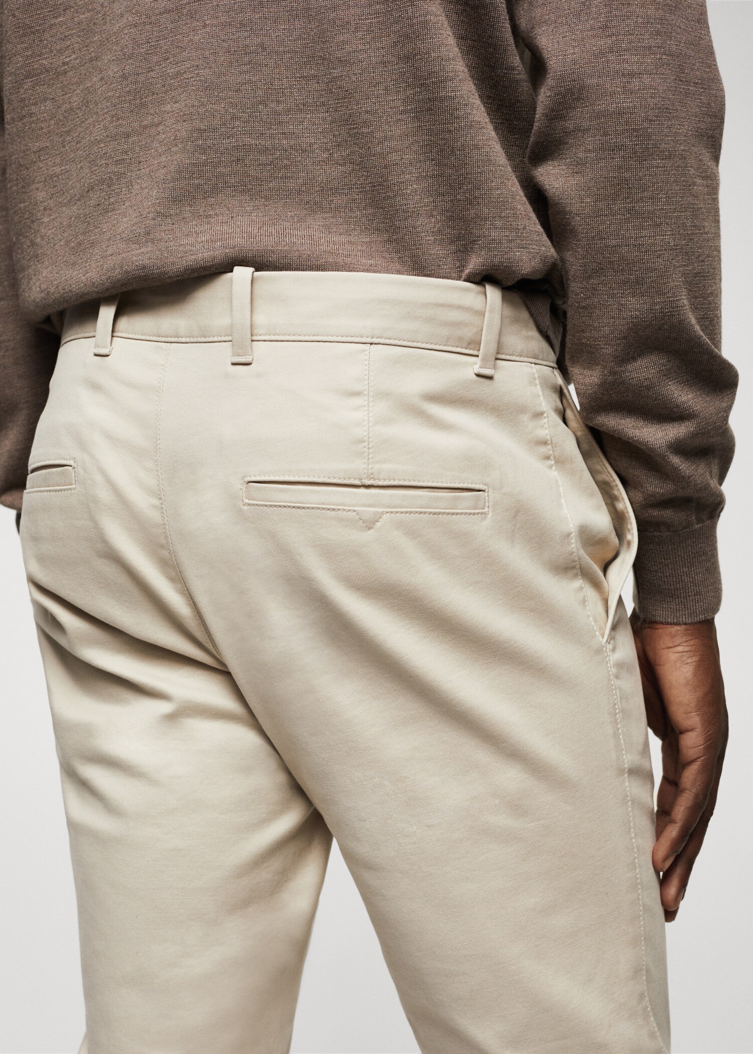 Slim fit serge chino trousers - Details of the article 6