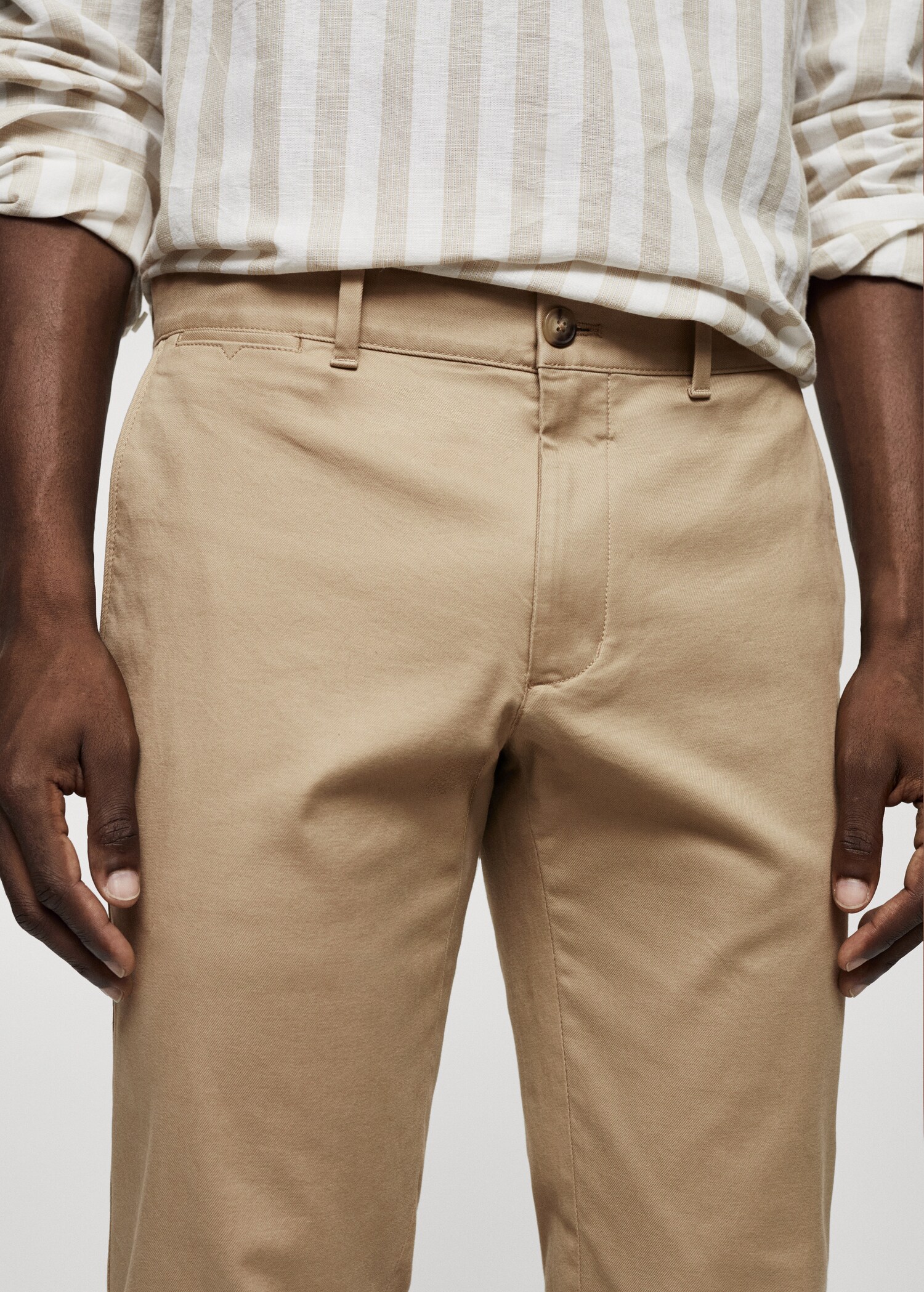 Keprové kalhoty chino slim fit - Detail zboží 1