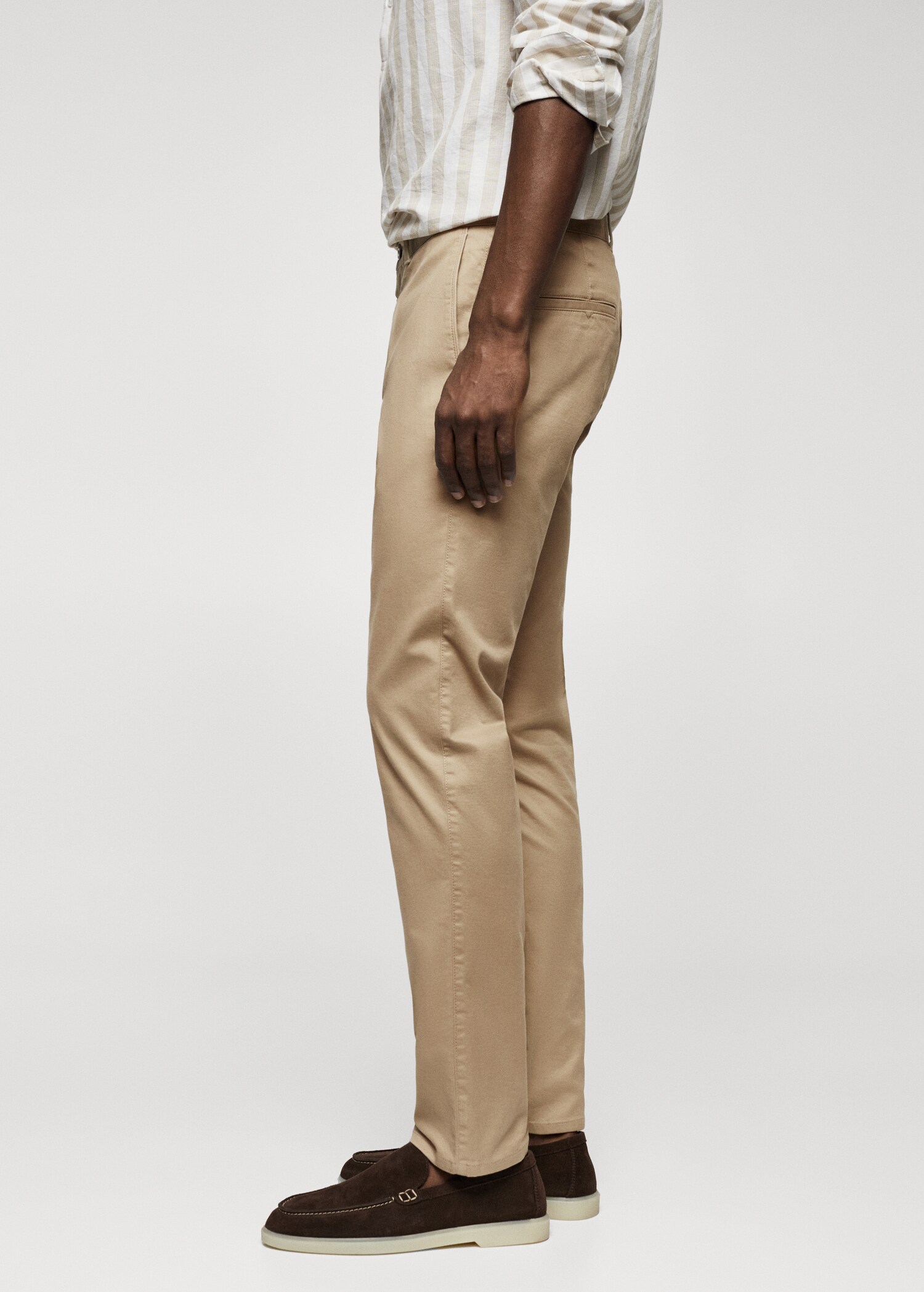 Slim fit serge chino trousers - Details of the article 2