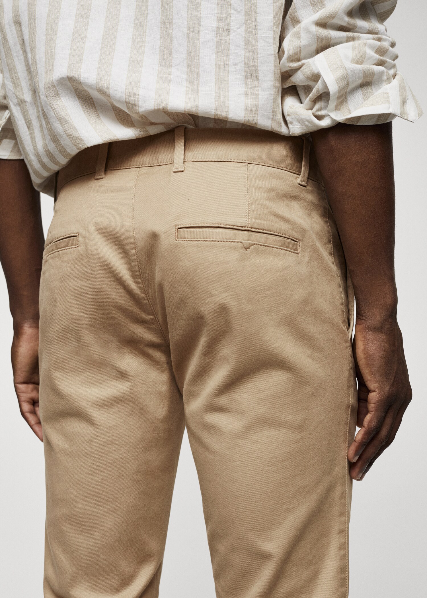 Slim fit serge chino trousers - Details of the article 4