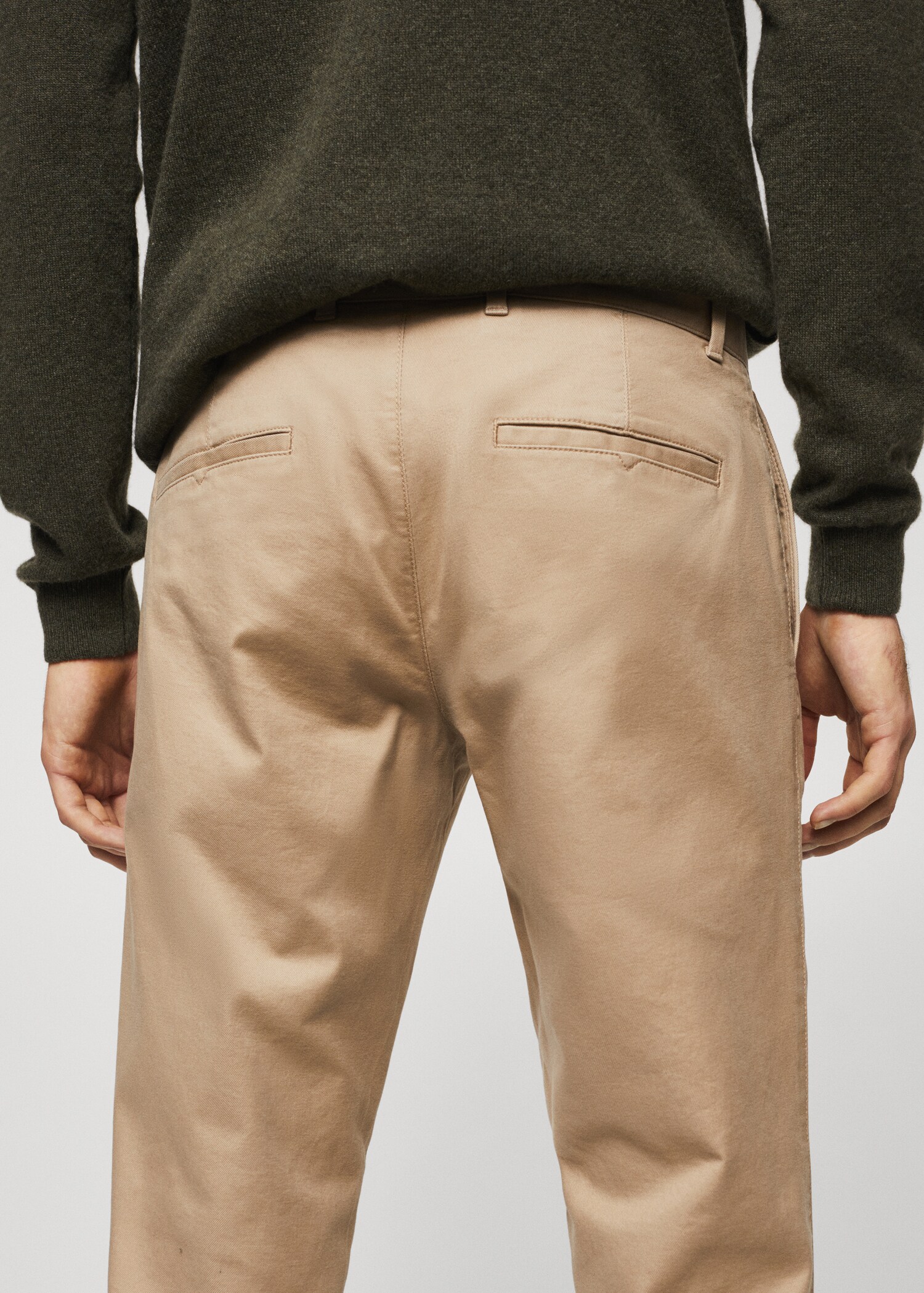 Slim fit serge chino trousers - Details of the article 6