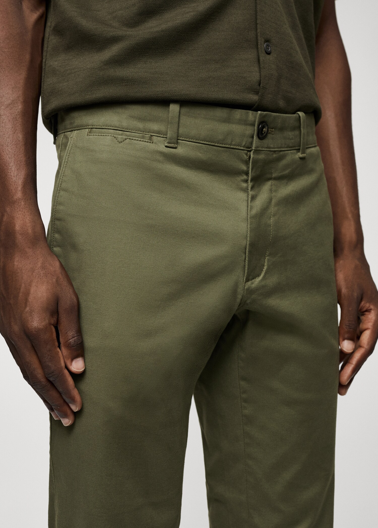 Keprové kalhoty chino slim fit - Detail zboží 1