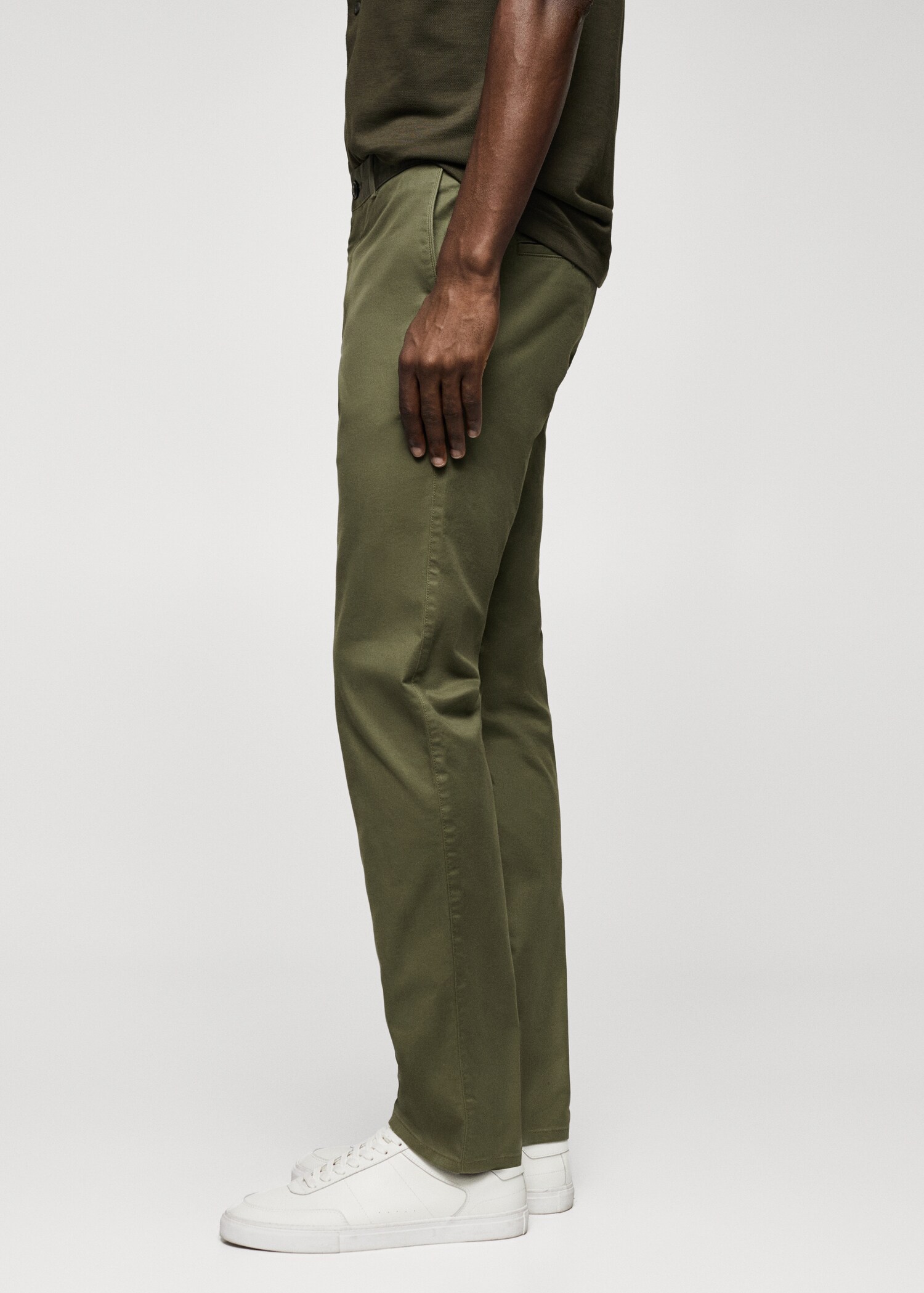 Slim fit serge chino trousers - Details of the article 2