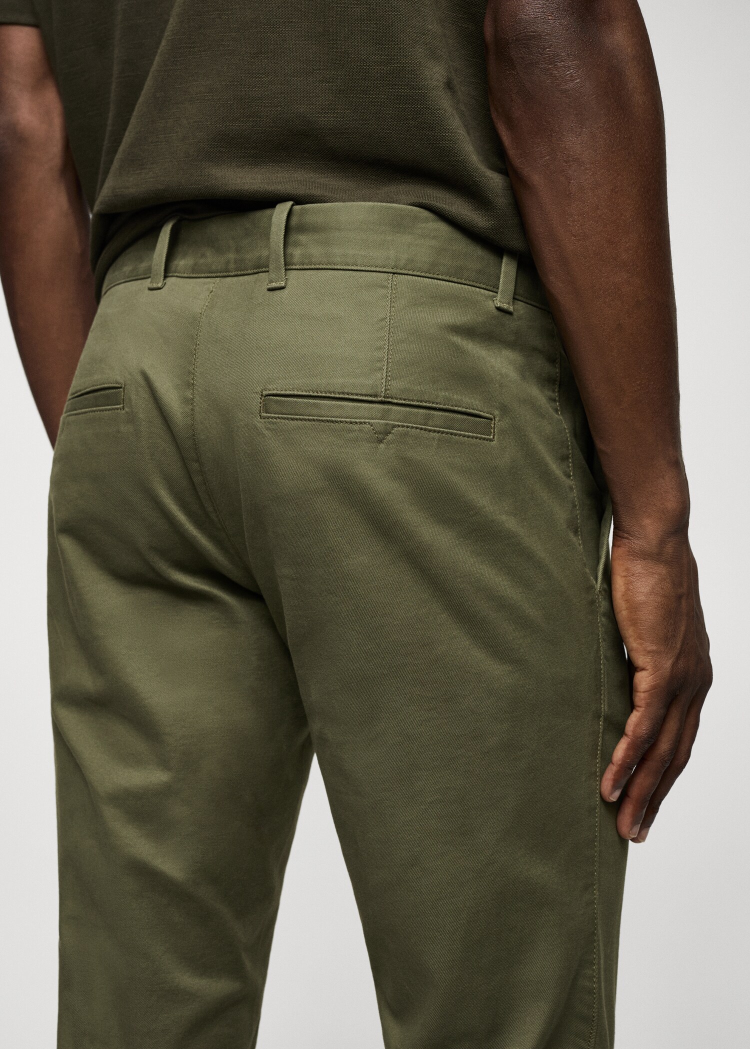 Slim fit serge chino trousers - Details of the article 4