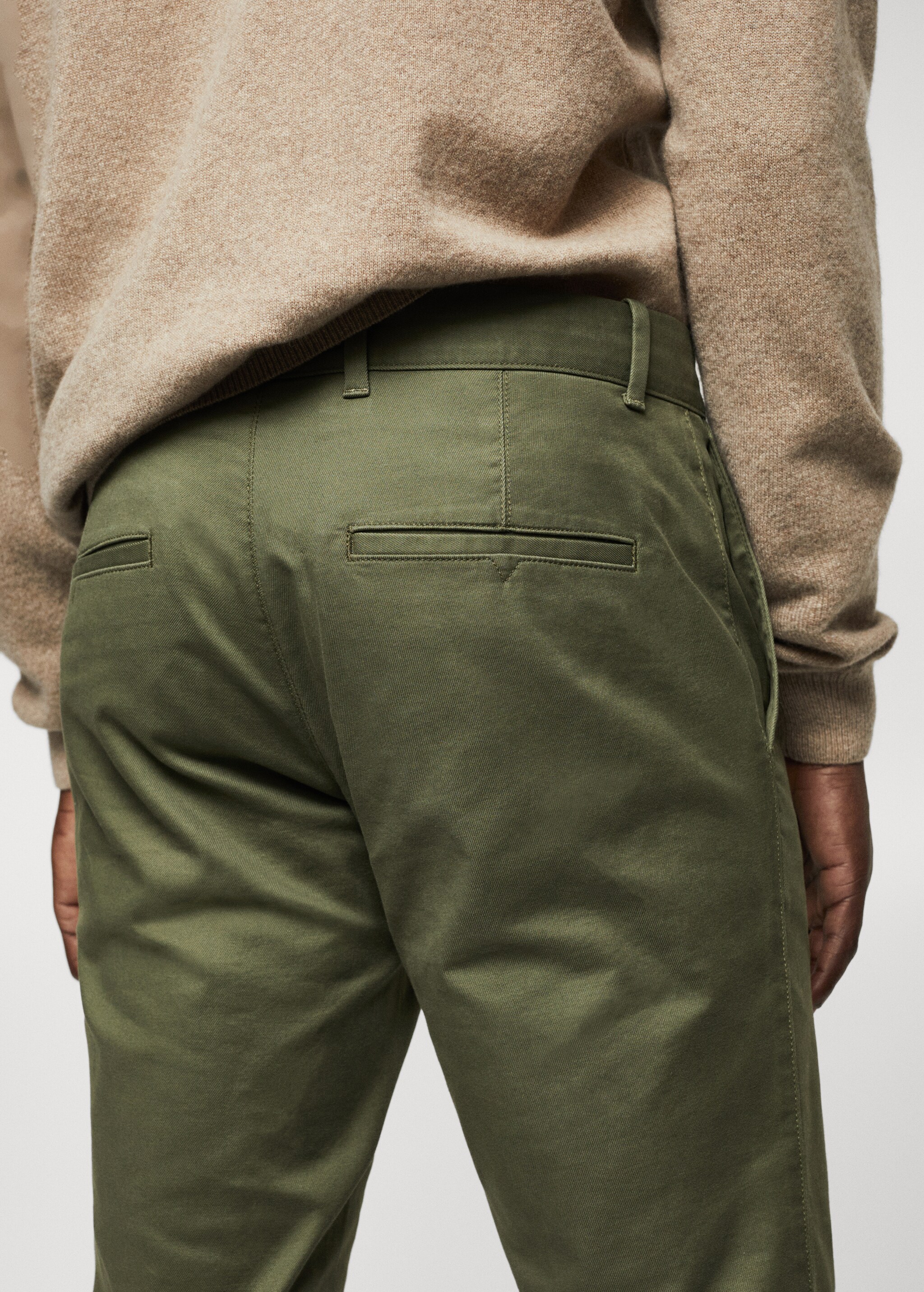Slim fit serge chino trousers - Details of the article 6