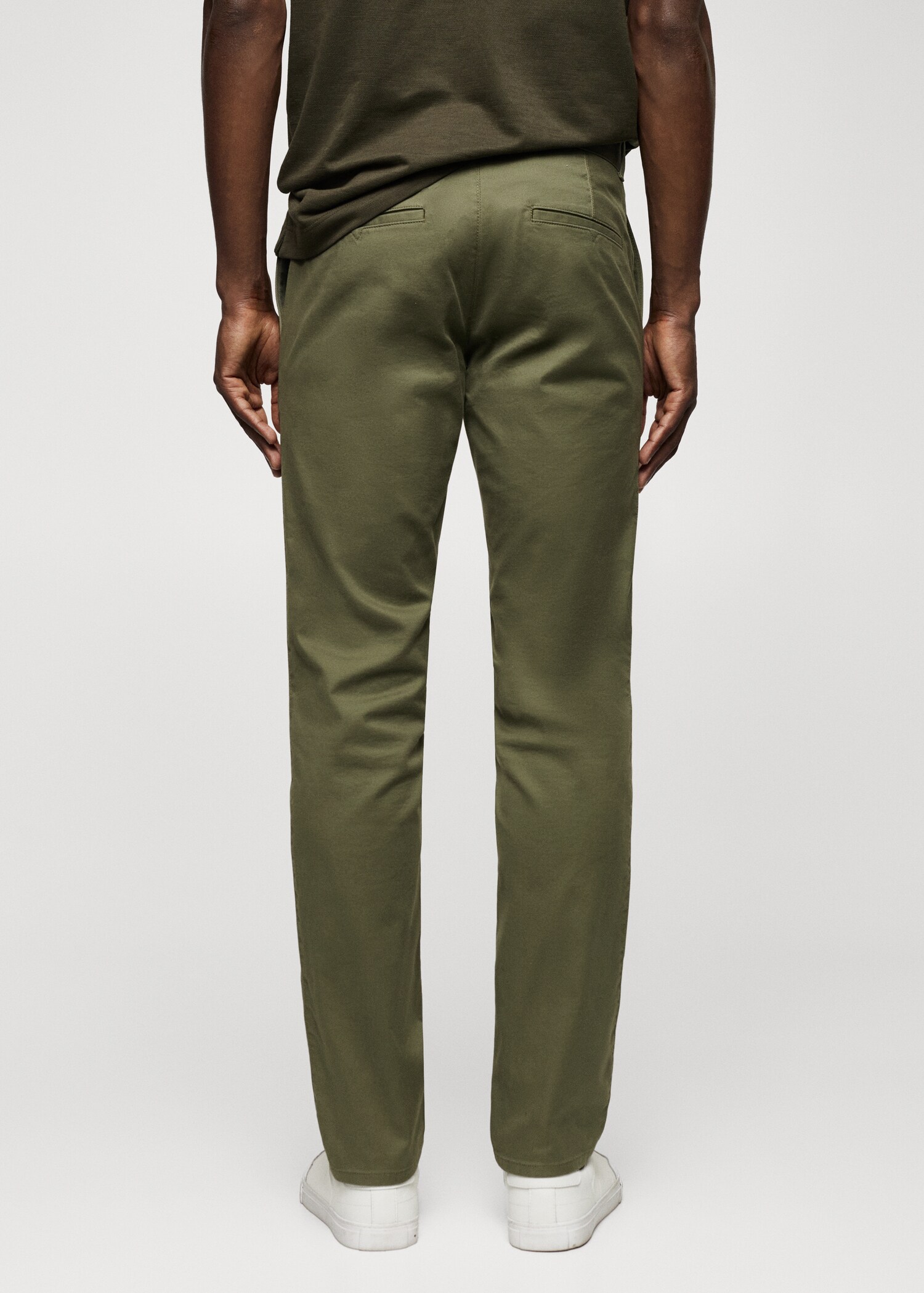 Slim fit serge chino trousers - Reverse of the article