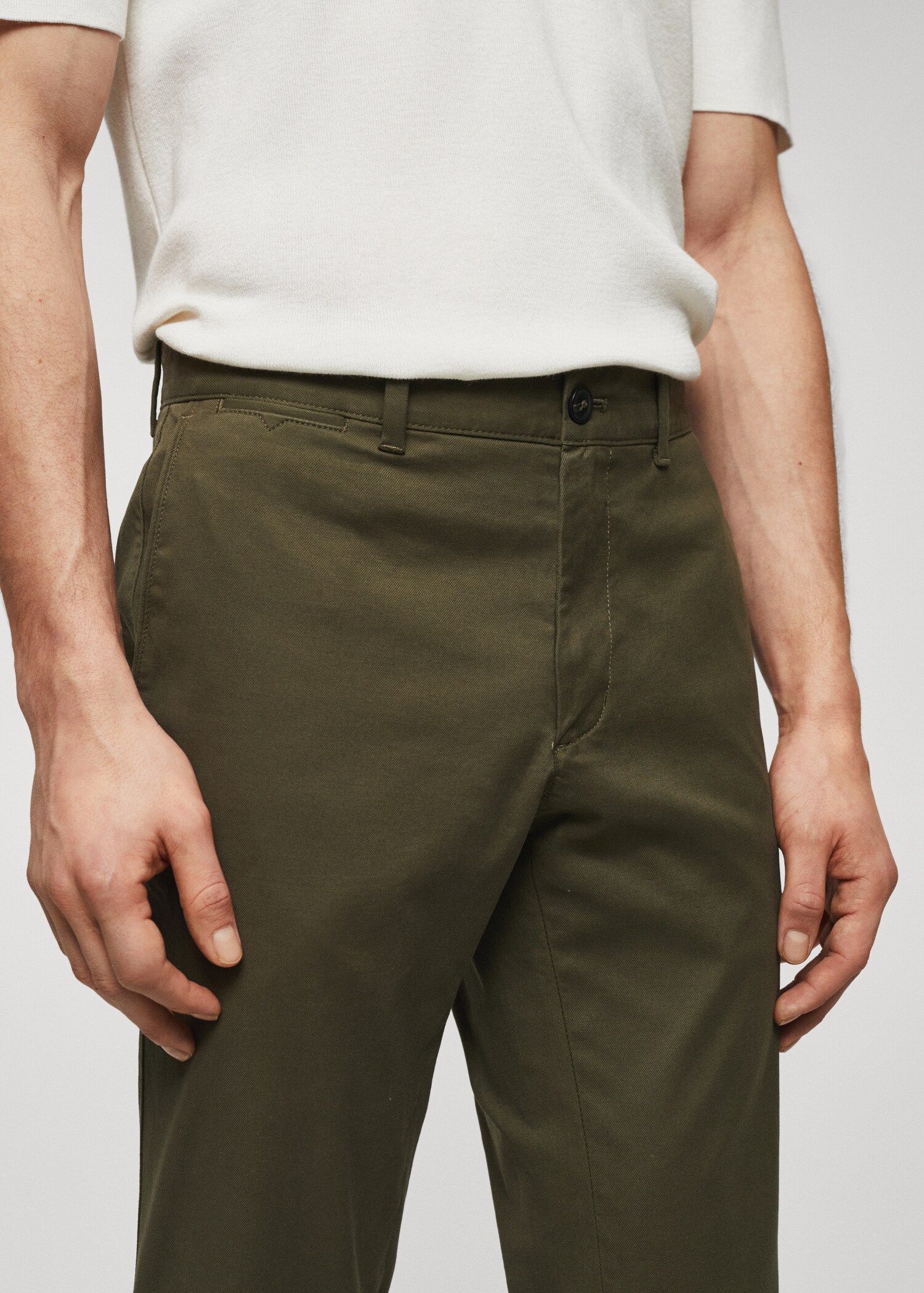 Keprové kalhoty chino slim fit - Detail zboží 1