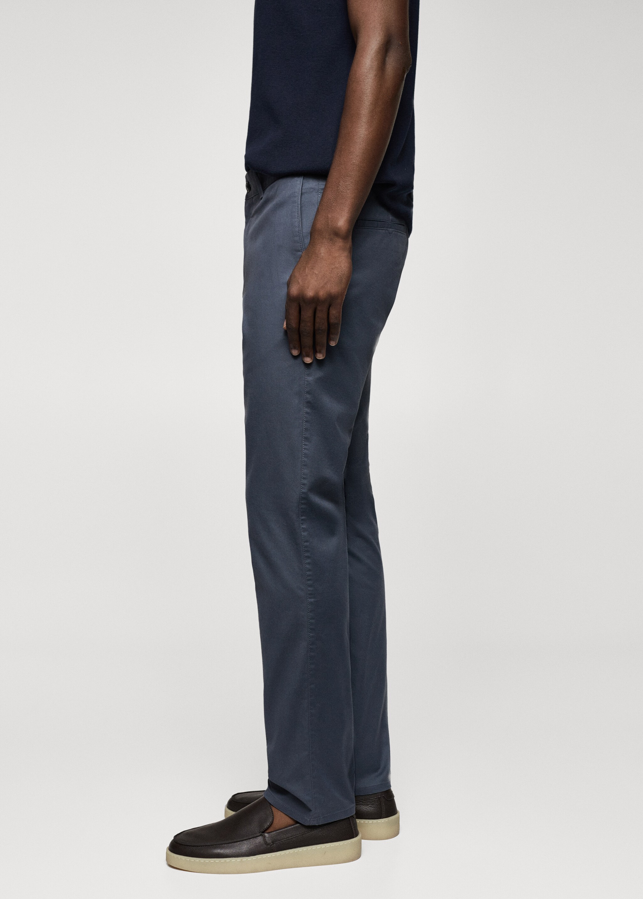 Slim fit serge chino trousers - Details of the article 2