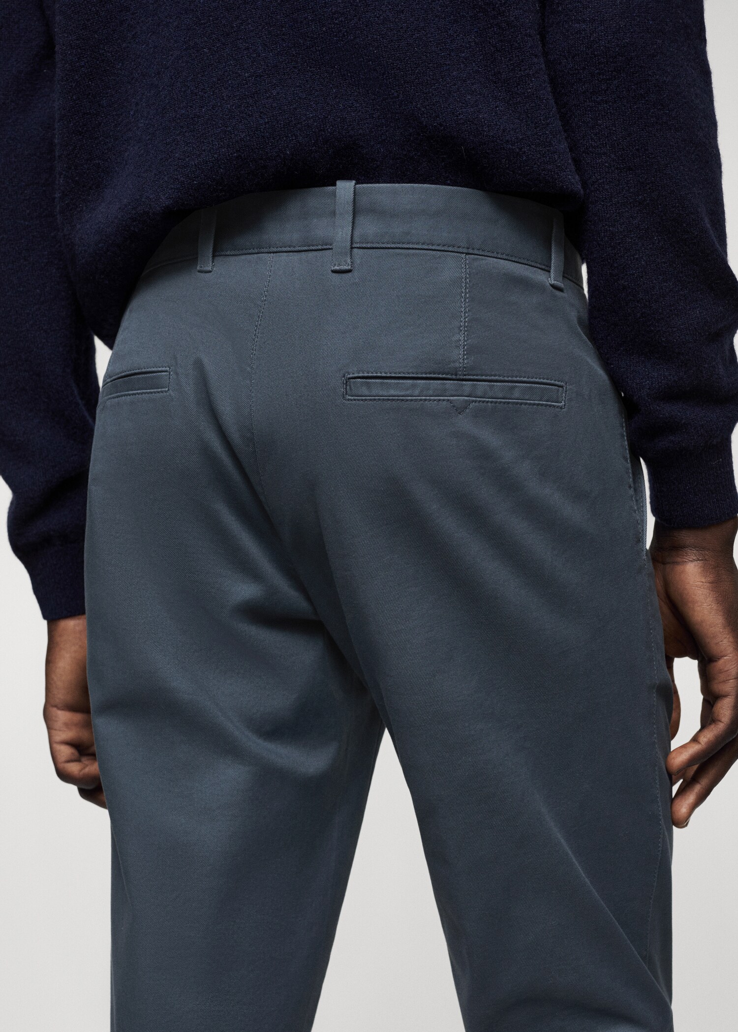 Slim fit serge chino trousers - Details of the article 6