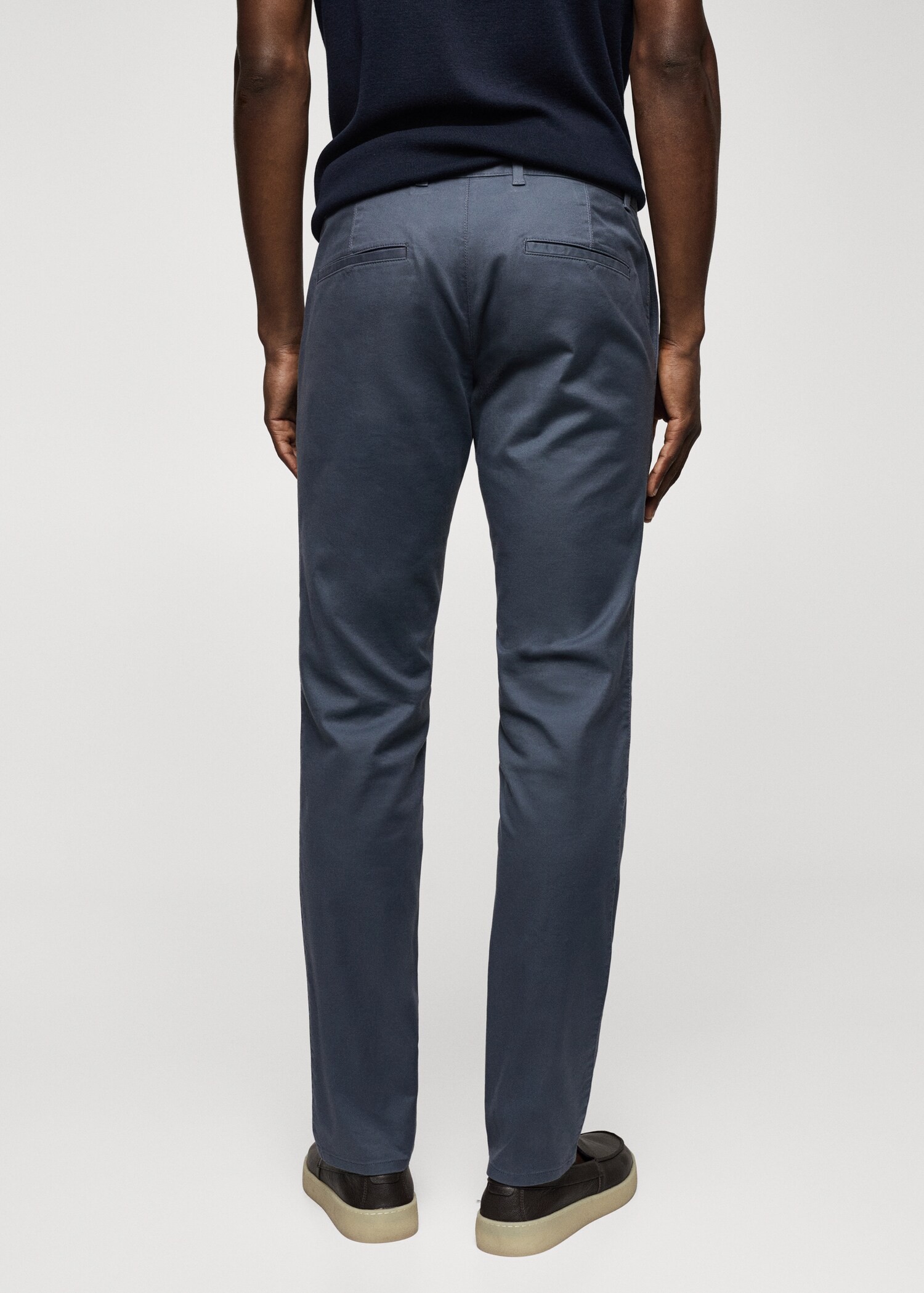 Slim fit serge chino trousers - Reverse of the article