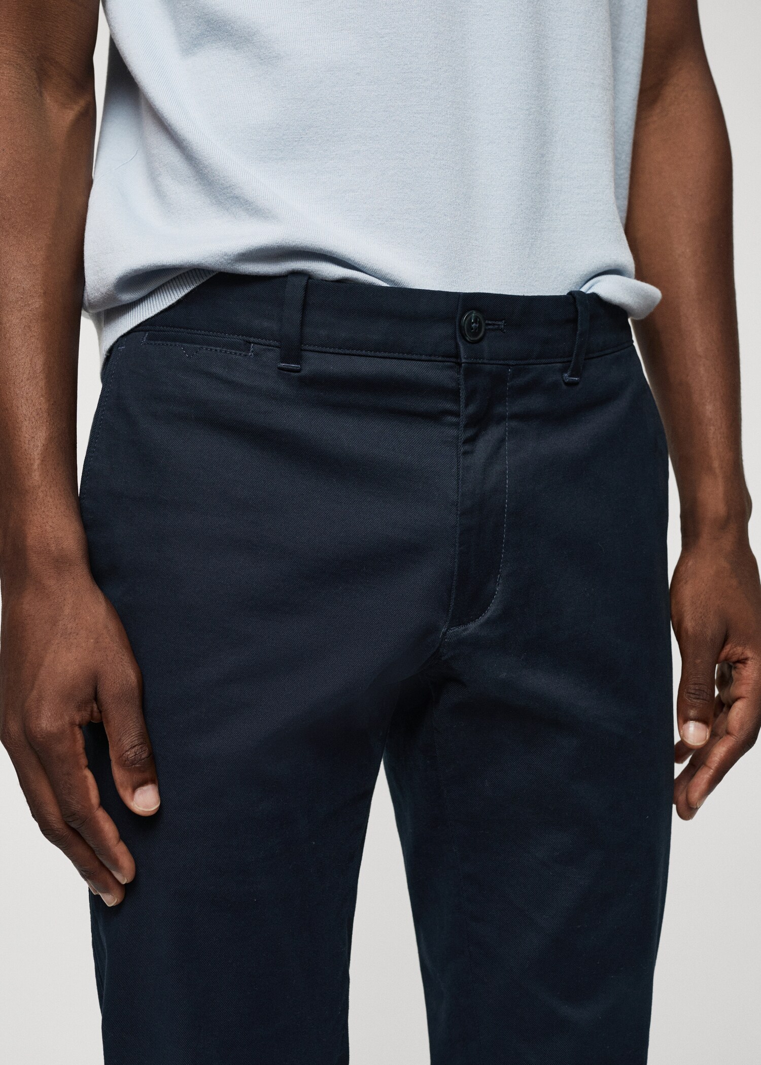 Keprové kalhoty chino slim fit - Detail zboží 1