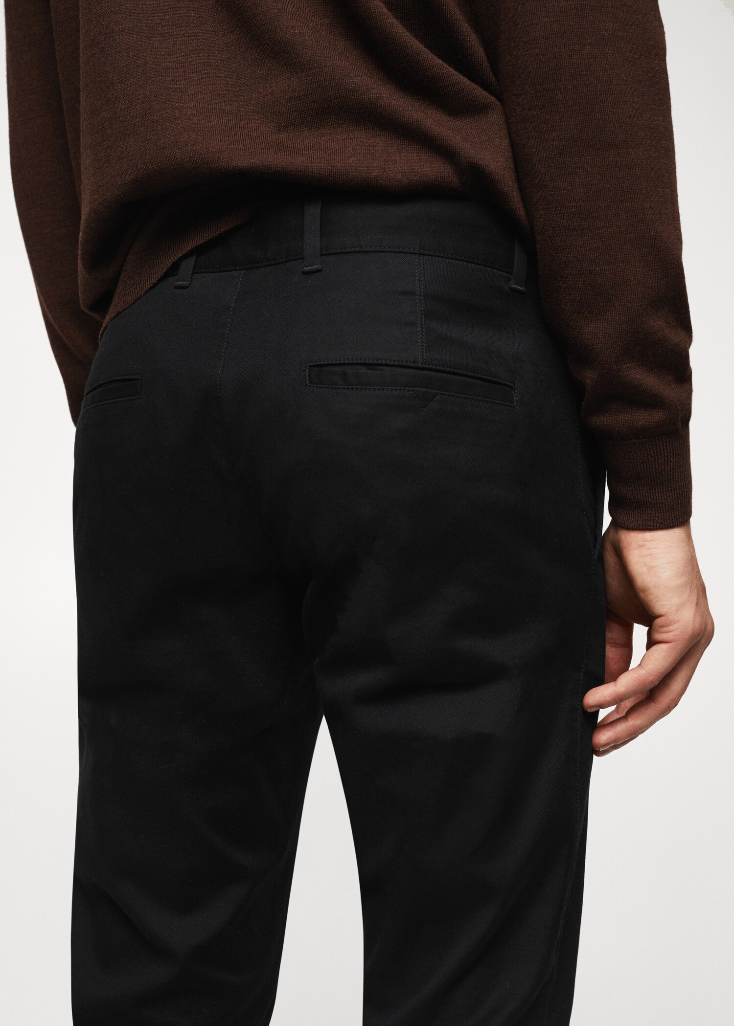 Slim fit serge chino trousers - Details of the article 6