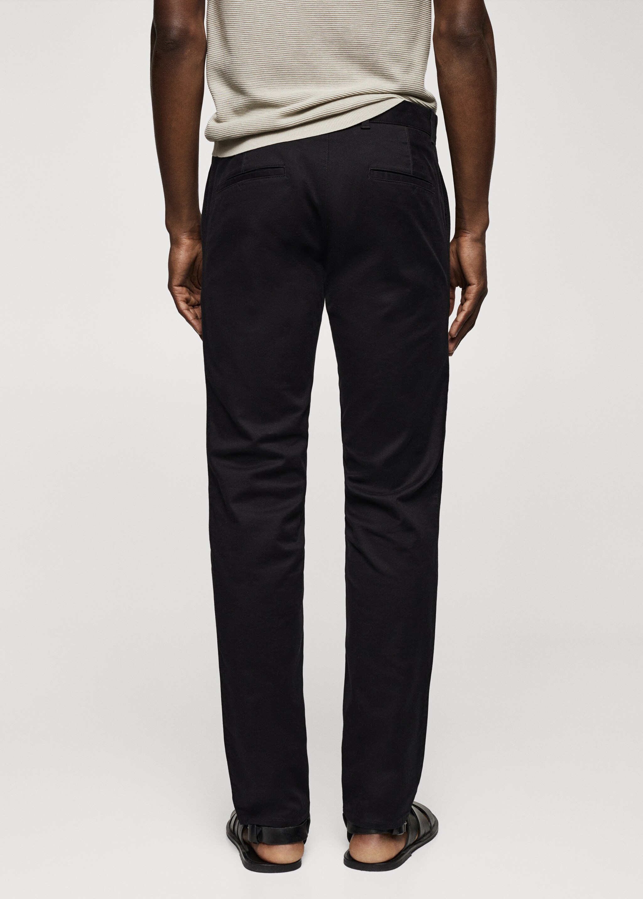 Slim fit serge chino trousers - Reverse of the article