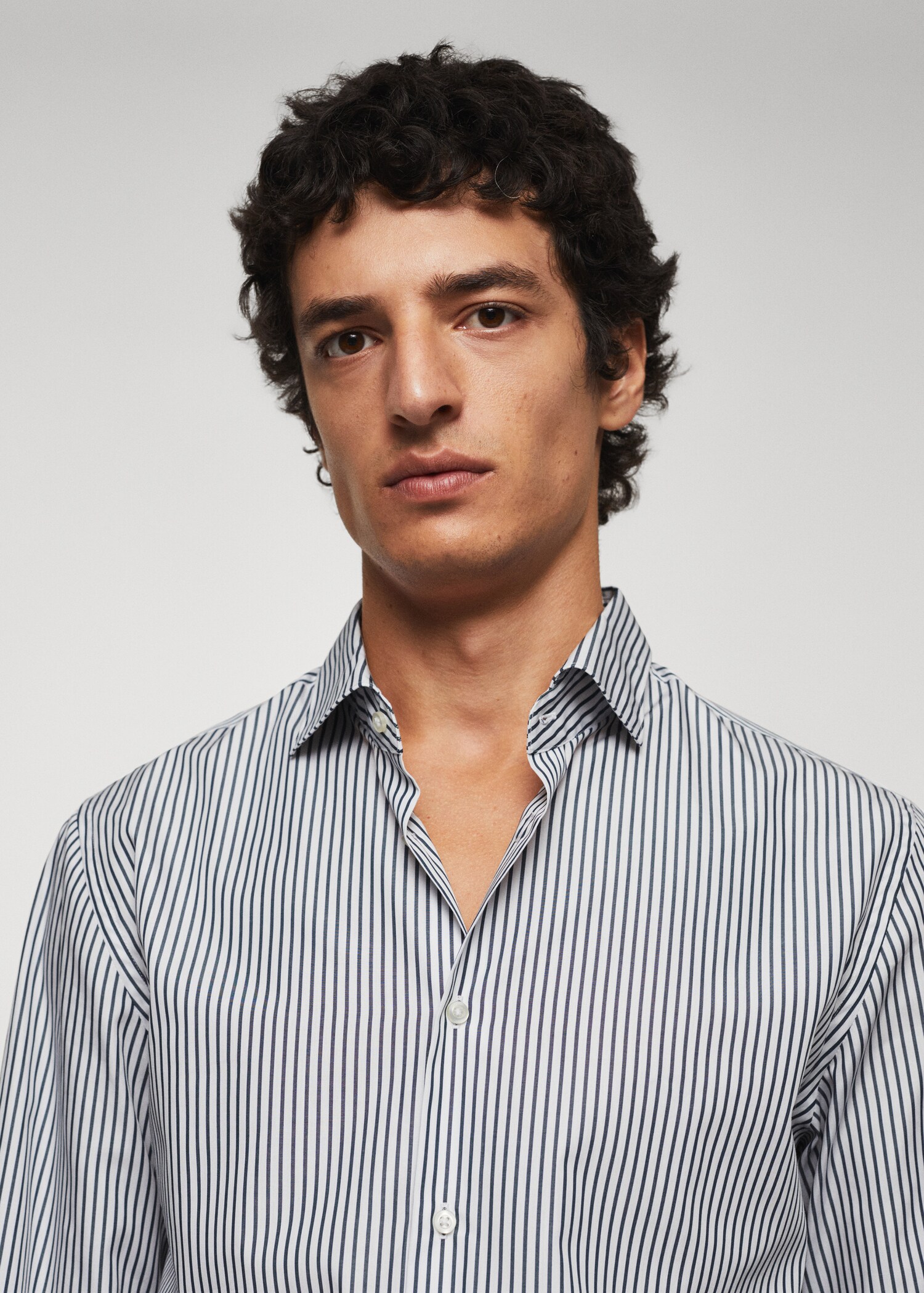 Camisa slim fit algodón rayas - Detalle del artículo 1