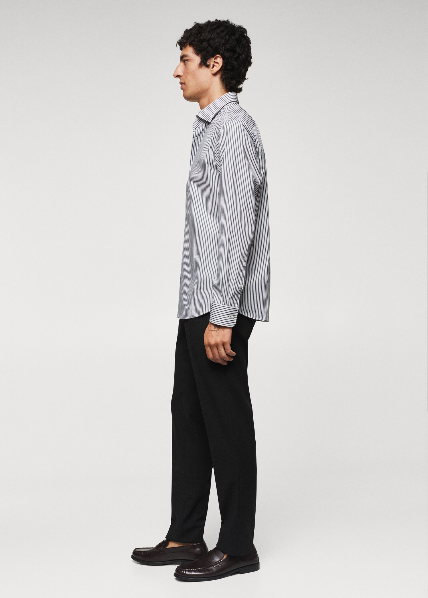 Camisa slim fit algodón rayas - Detalle del artículo 6